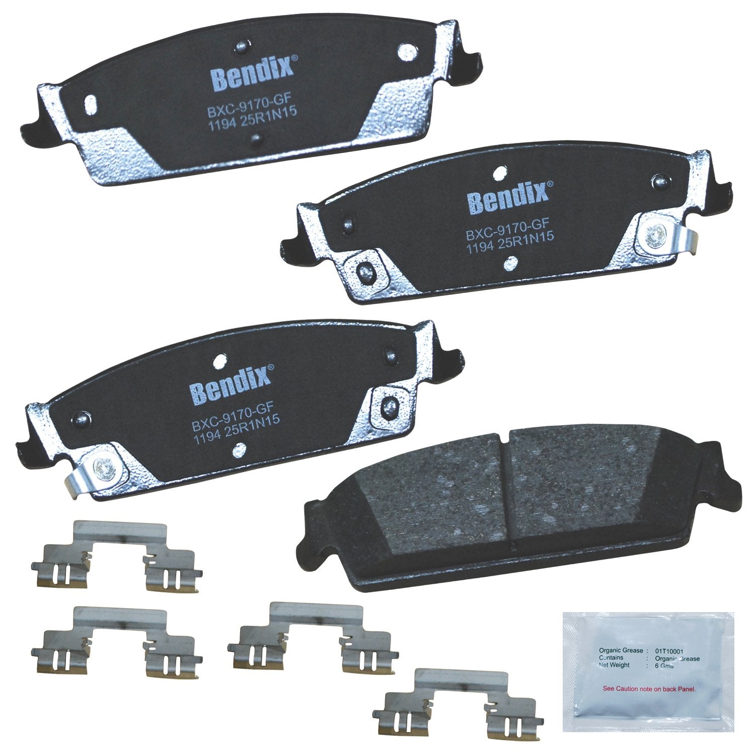 Bendix Priority1 Cfc1194 Ceramic Rear Brake Pads For Select Models Cadillac Escalade,Escalade Esv,Ext,Chevrolet Avalanche,Silver