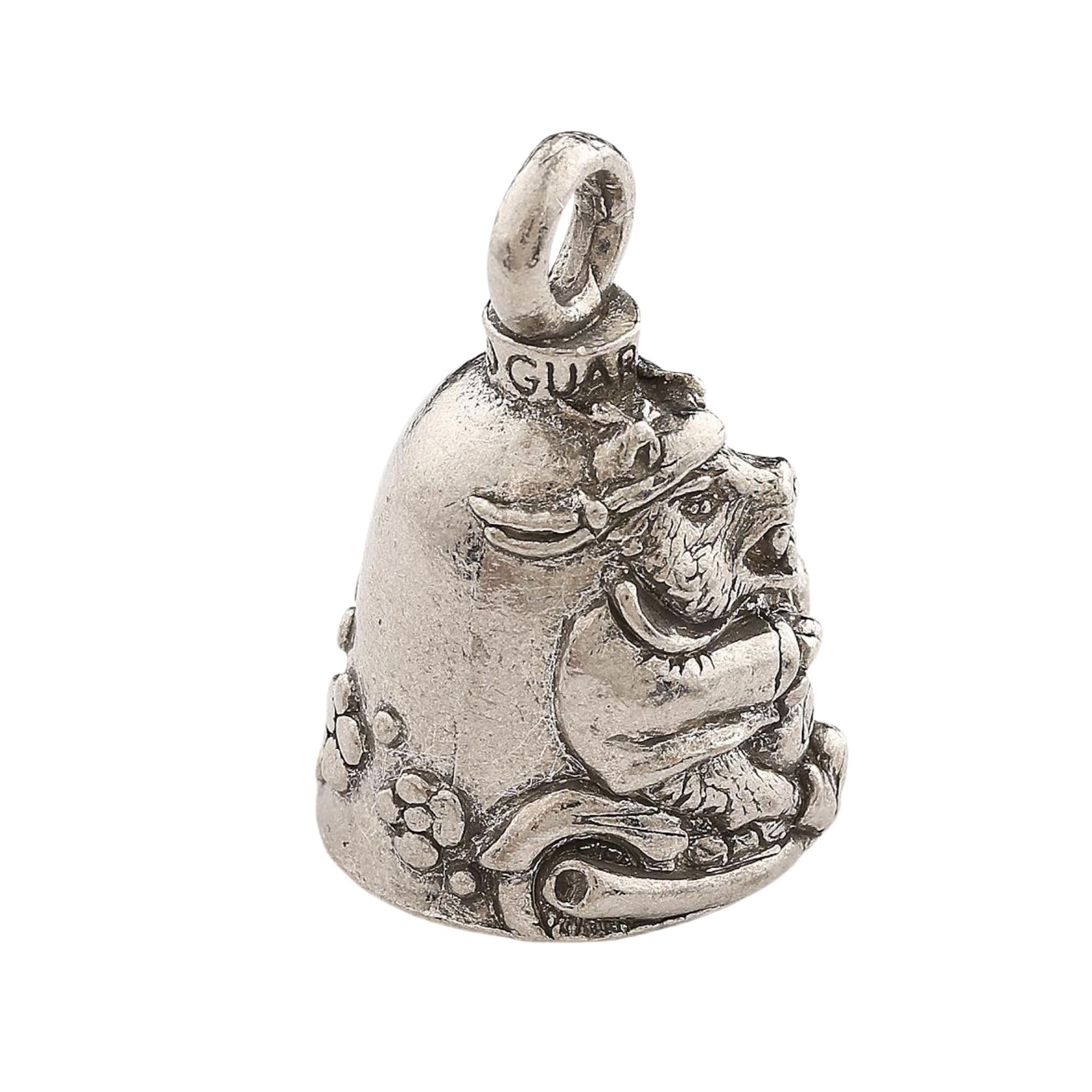 Guardian Bell Wild Hog Good Luck Bell W/Keyring & Black Velvet Gift Bag | Motorcycle Bell | Lead-Free Pewter | Good Luck Gift