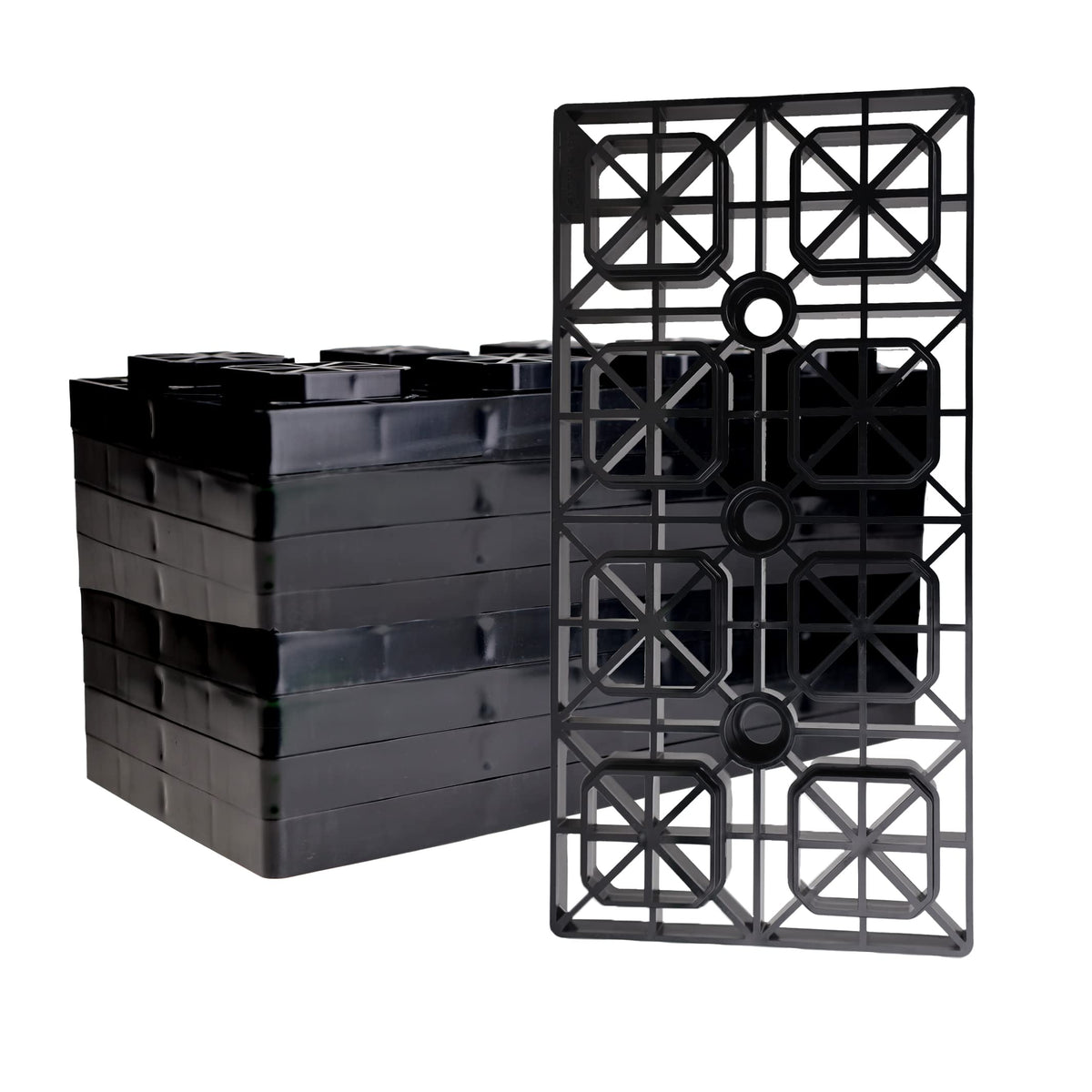 LevelMate Extra-Wide Heavy-Duty Stackable Leveling Blocks - Compatible with Single Wheels, Double Wheels, Hydraulic Jacks, Tongu