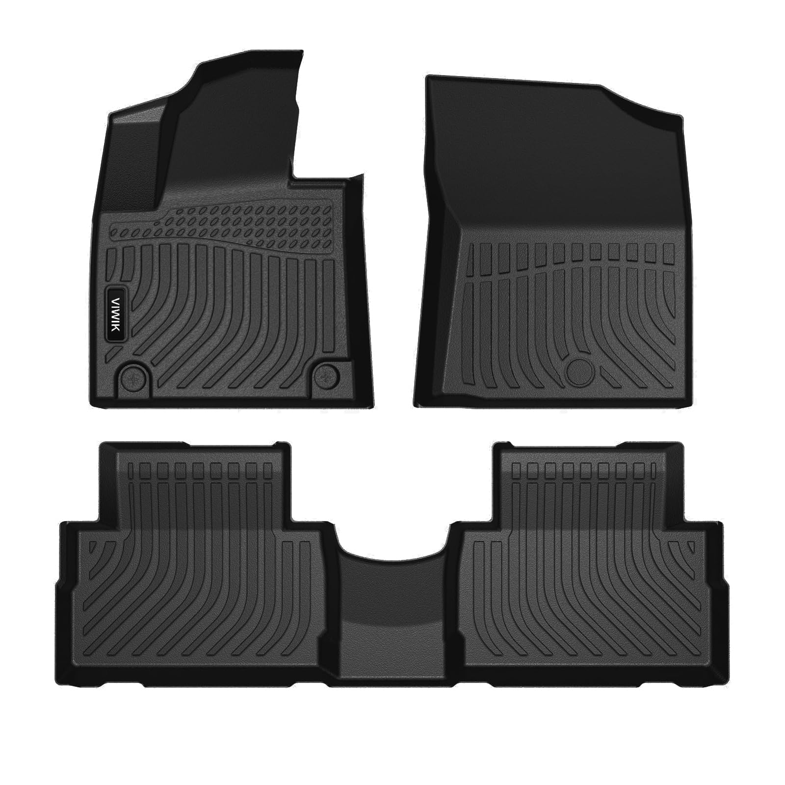 Viwik Floor Mats For Hyundai Santa Fe Fuel 2023-2021, Anti Slip 3D Floor Liners, Tpe Waterproof Car Mats, Custom Fit All Weather