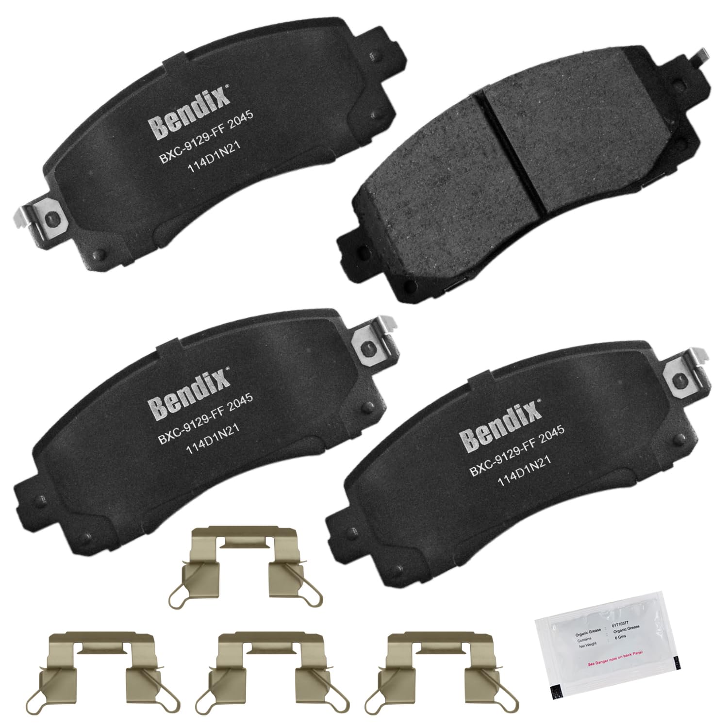 Bendix Priority1 Cfc2045 Ceramic Front Brake Pads For Subaru Crosstrek 2023-2018, Forester 2023-2019, Impreza 2022-2017, Legacy 