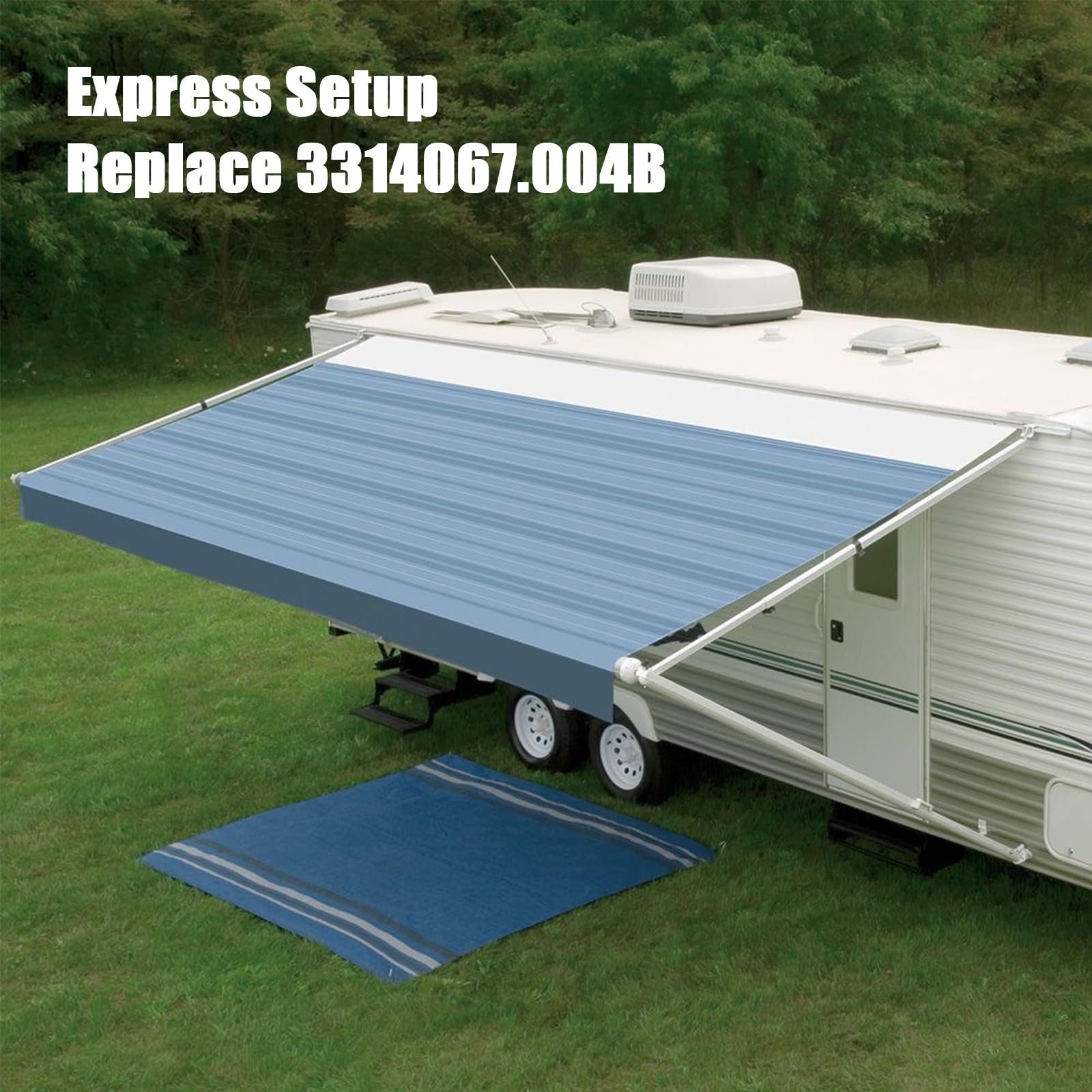 2pcs Bottom Bracket Kit, Wall Mount Bracket Assembly for RV Camper Trailer, Awning Mounting Bracket Fits for RV Camper Trailer 3