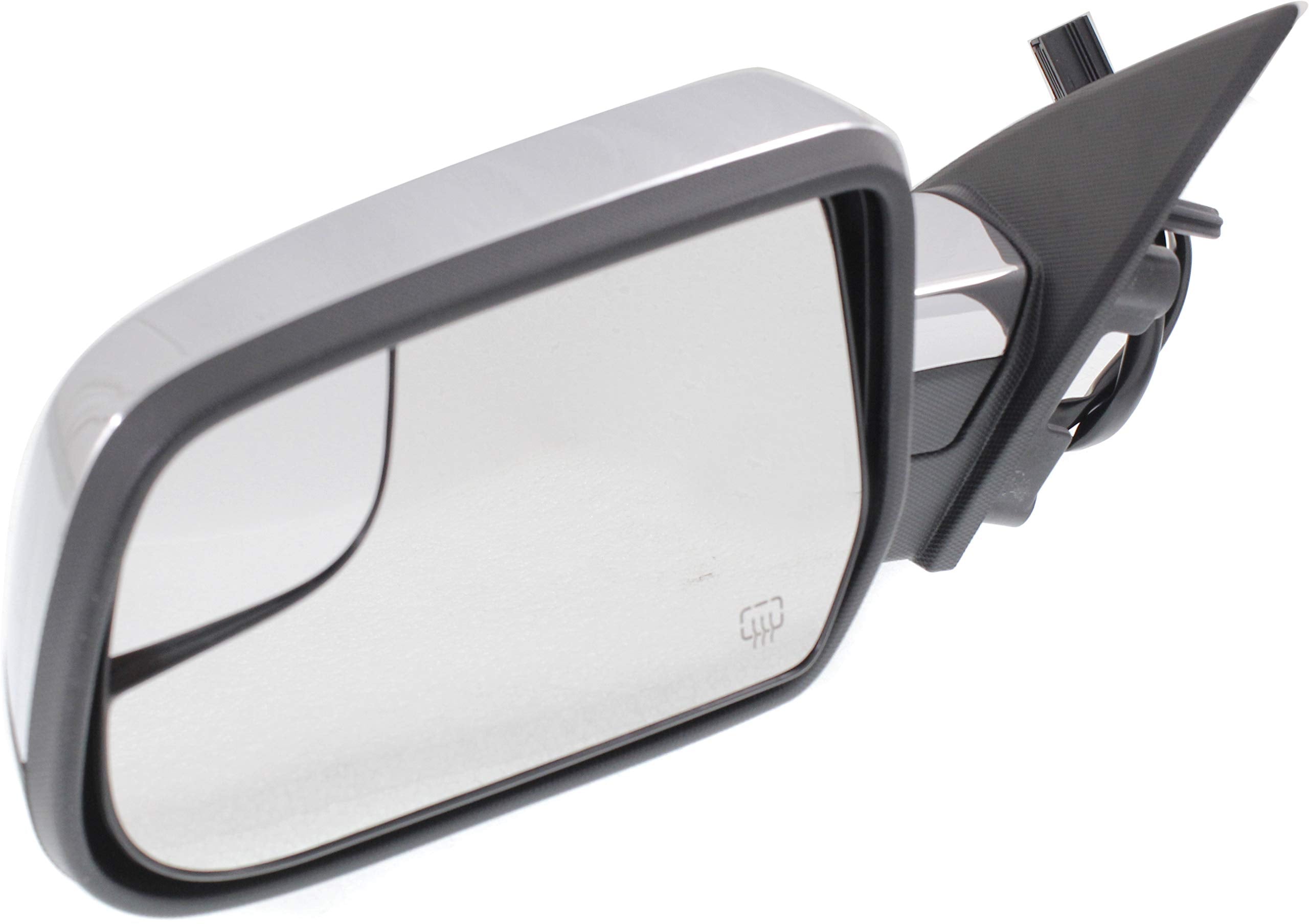 Kool Vue Driver Side Power Heated Mirror for Chevrolet Equinox GMC Terrain 2010-2017 Without Blind Spot Monitor & Memory Chrome Standard On 14-14 LT, Also Fits LS, LTZ & 15-17 Models