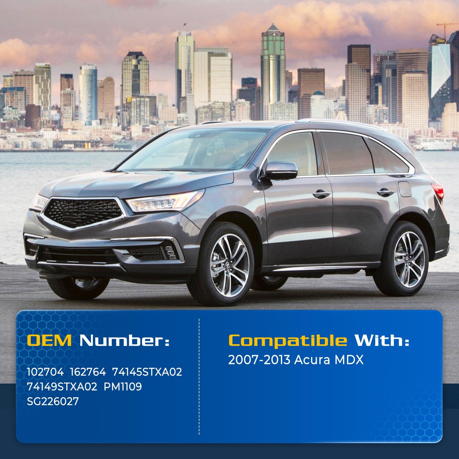ARANA Hood Struts Lift Support for Acura MDX 2007-2013 - Front Engine Hood Rods Shocks, 2 Pcs, Black, Fits 4-Door Utility Models