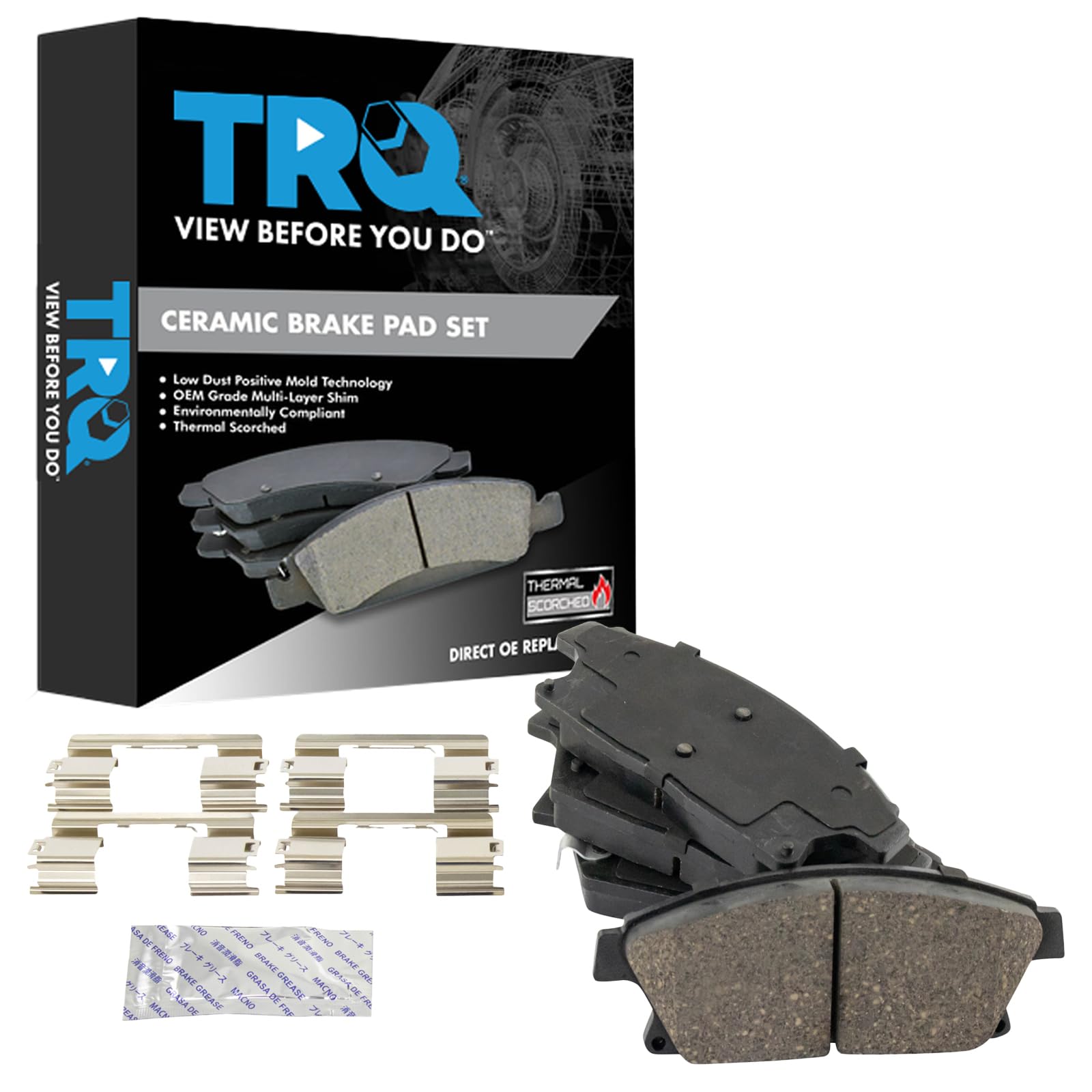 TRQ Front Brake Pads Ceramic Compatible with 2013-2017 Buick Encore 2012-2017 Verano Cadillac ATS 2014-2015 Chevrolet Cruze 2015