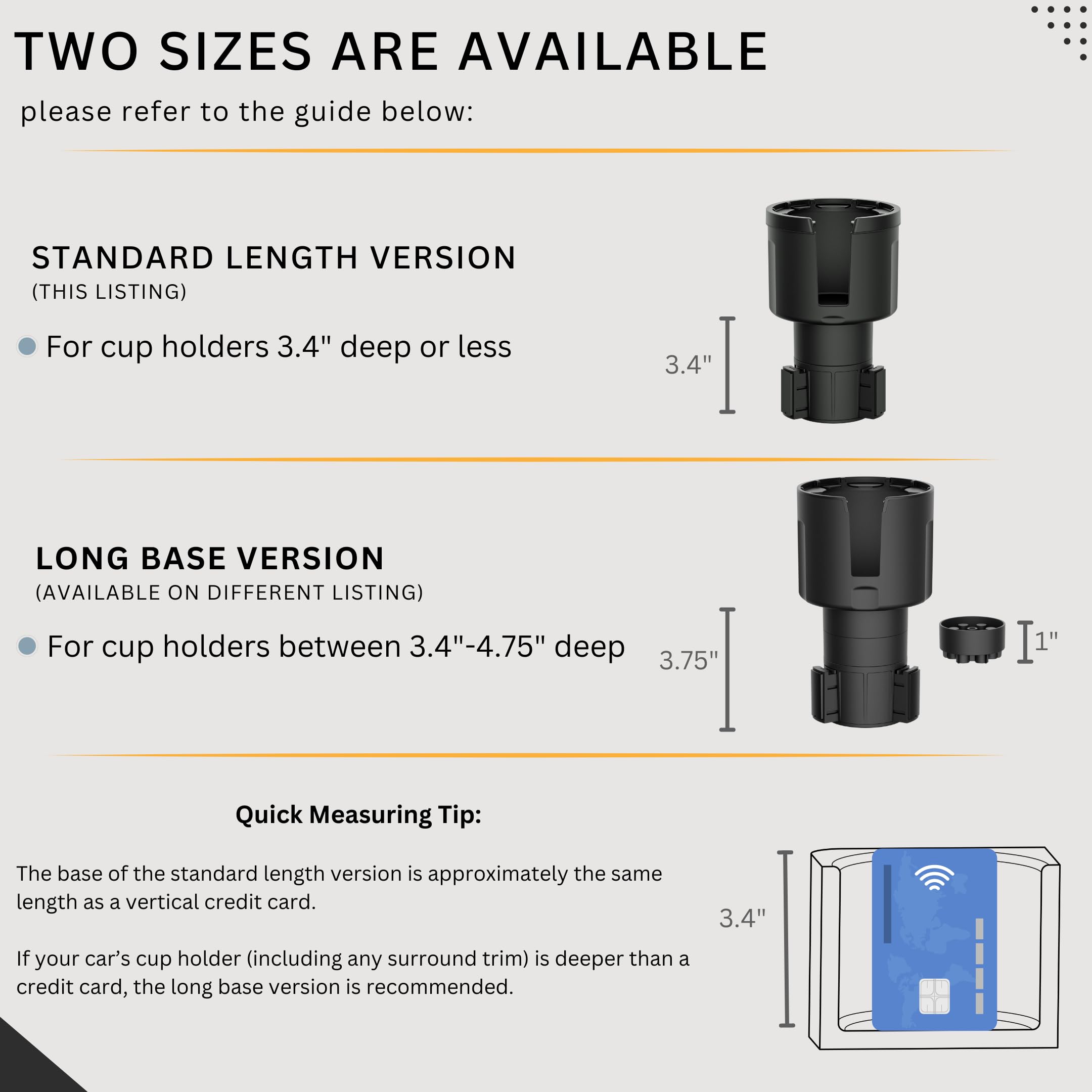 Swigzy Car Cup Holder Expander, Adjustable Expandable Insert Extender, Automotive Adapter Holds Hydro-Flask, Yeti, Nalgene, Owala, Large (32 40 oz) Water Bottles, Big Drinks - Universal Auto Vehicle