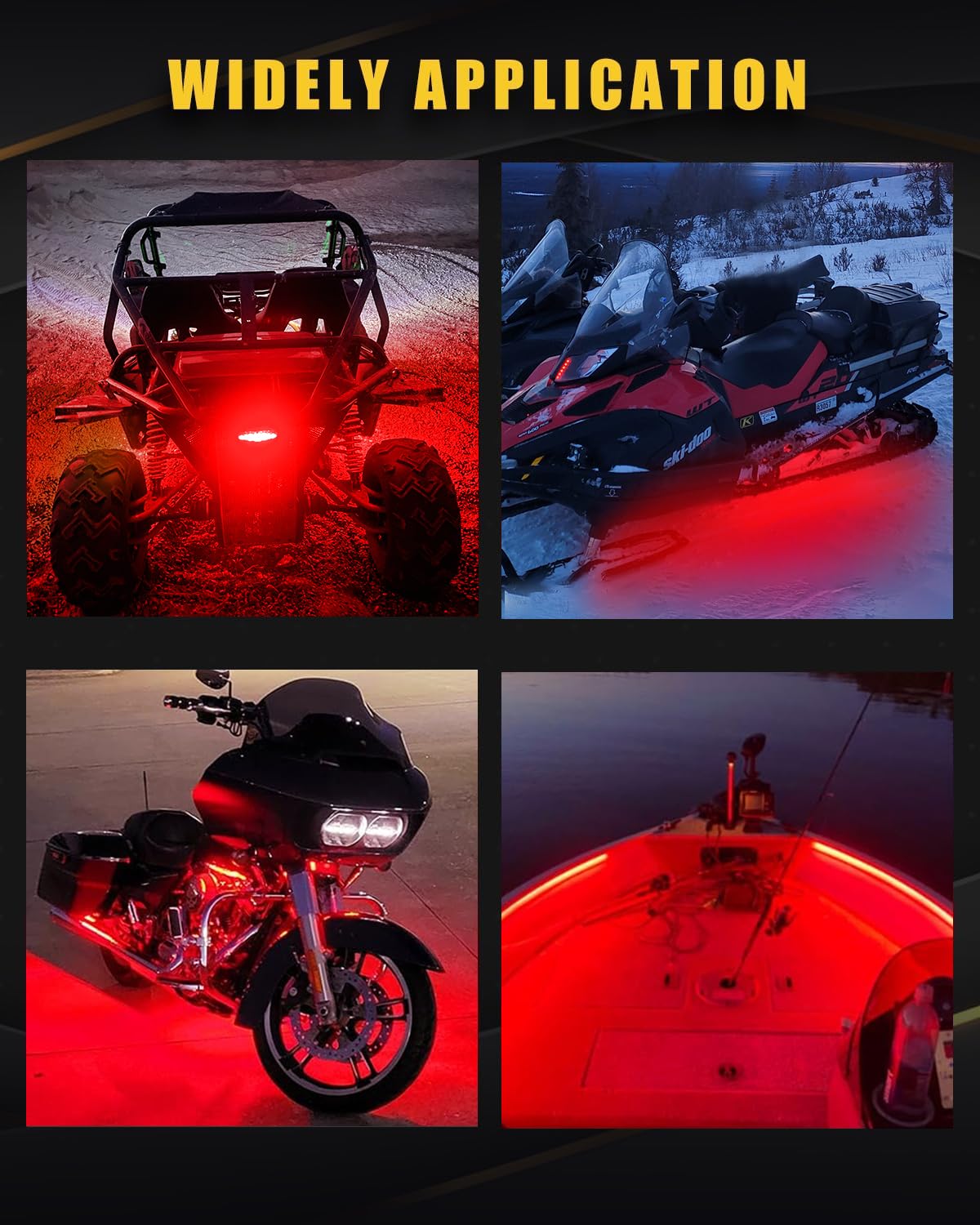 Ym E-Bright Car Led Strip Lights For Golf Cart Underglow Motorcycles Marine Boat Kayak Interior Exterior 5050 Chipset 15Smd Wate