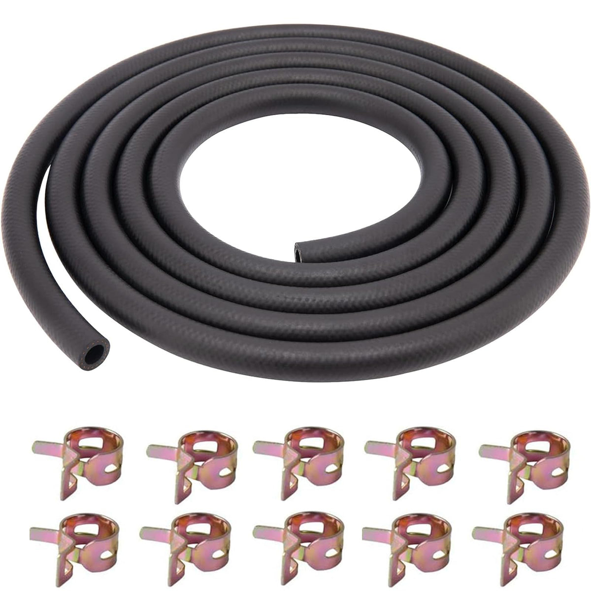 5/16 Inch (8Mm) Idfuel Line Hose 10Ft Nbr Neoprene Rubber Push Lock Hose High Pressure 280Psi For Automotive Fuel Systems Engine