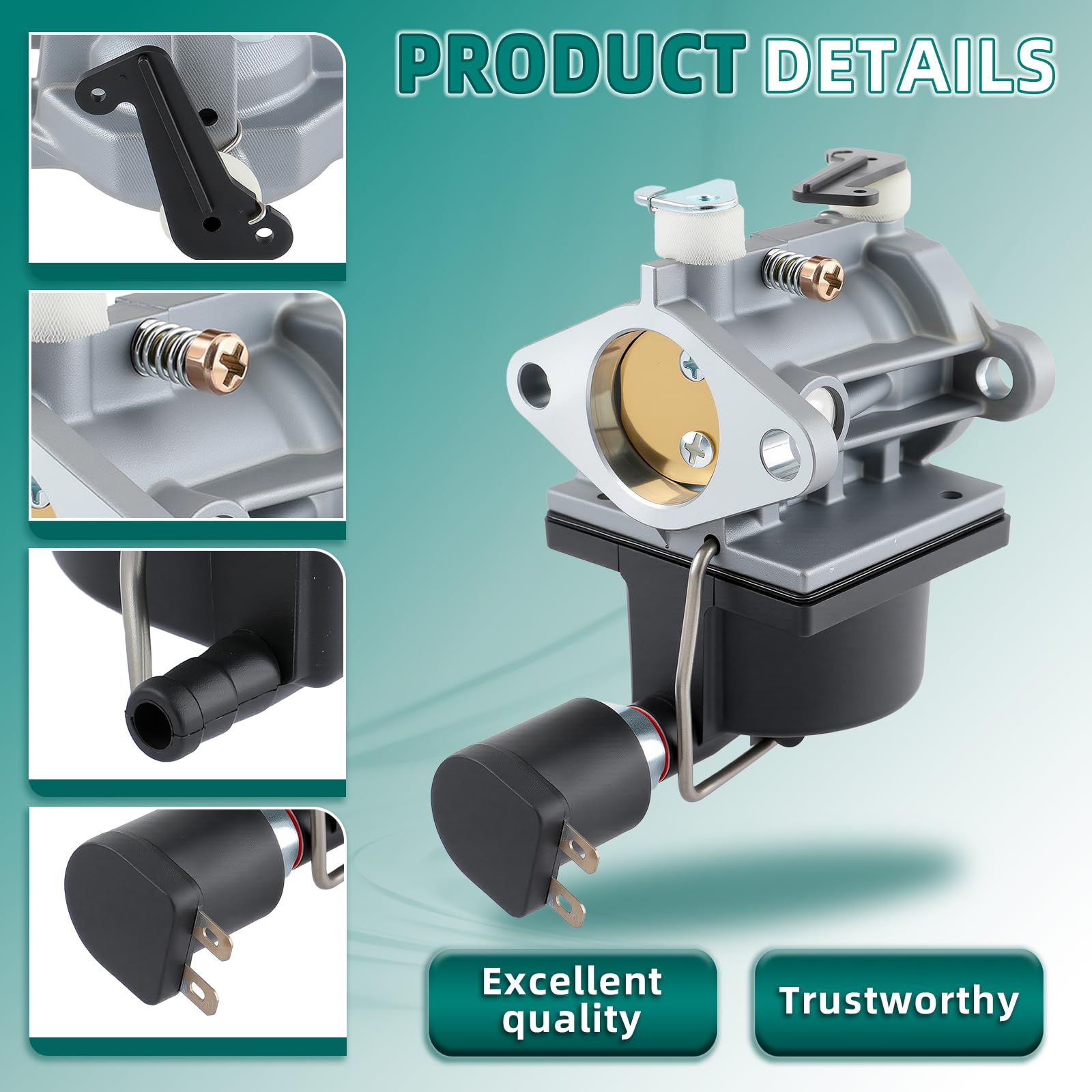 AUTOKAY Carburetor Carb for Tecumseh 640330A 640330 OHV Series w/Fuel Solenoid Engines