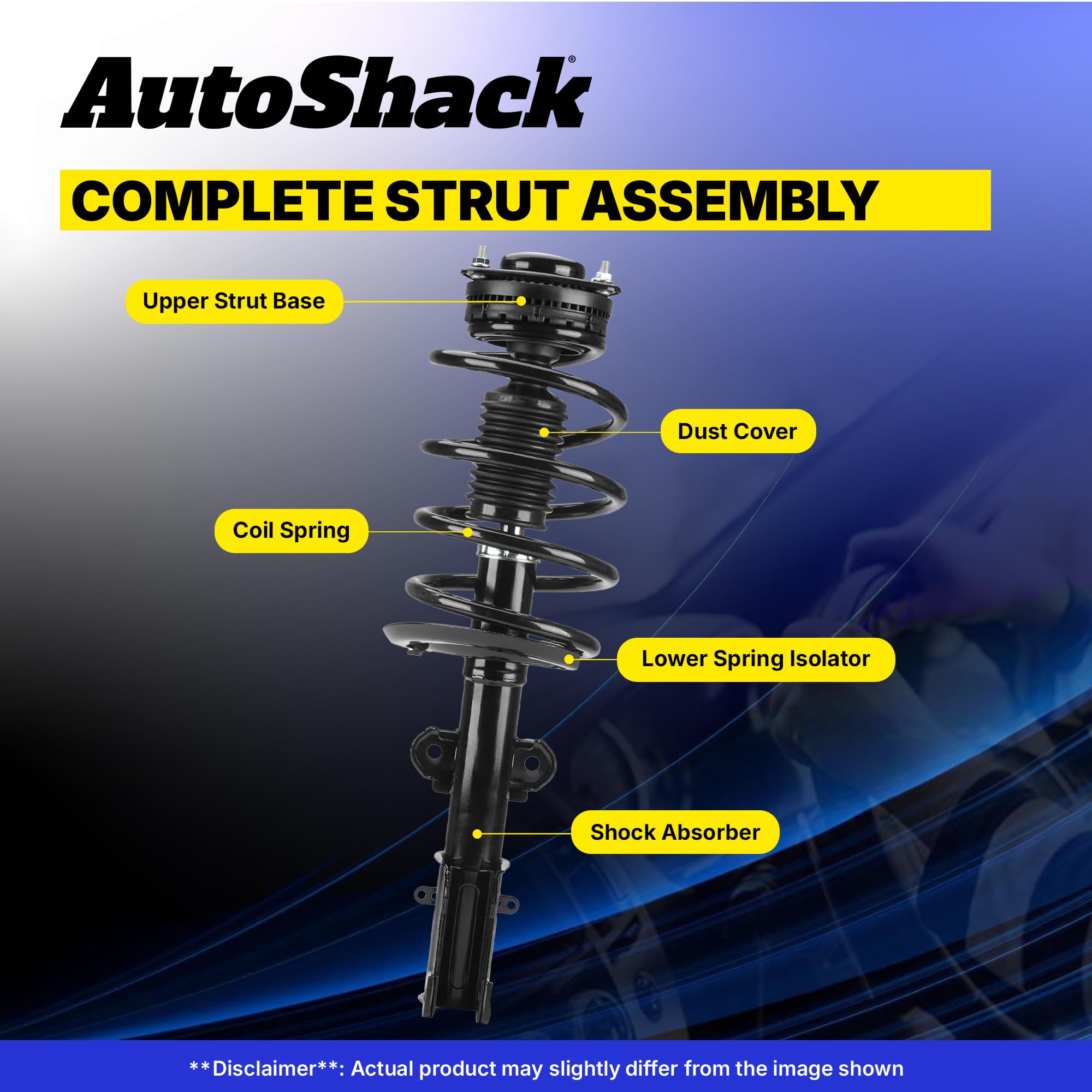 Autoshack Front Complete Struts Coil Springs Assembly Pair Of 2 Driver And Passenger Side Replacement For 2005-2010 Kia Sportage
