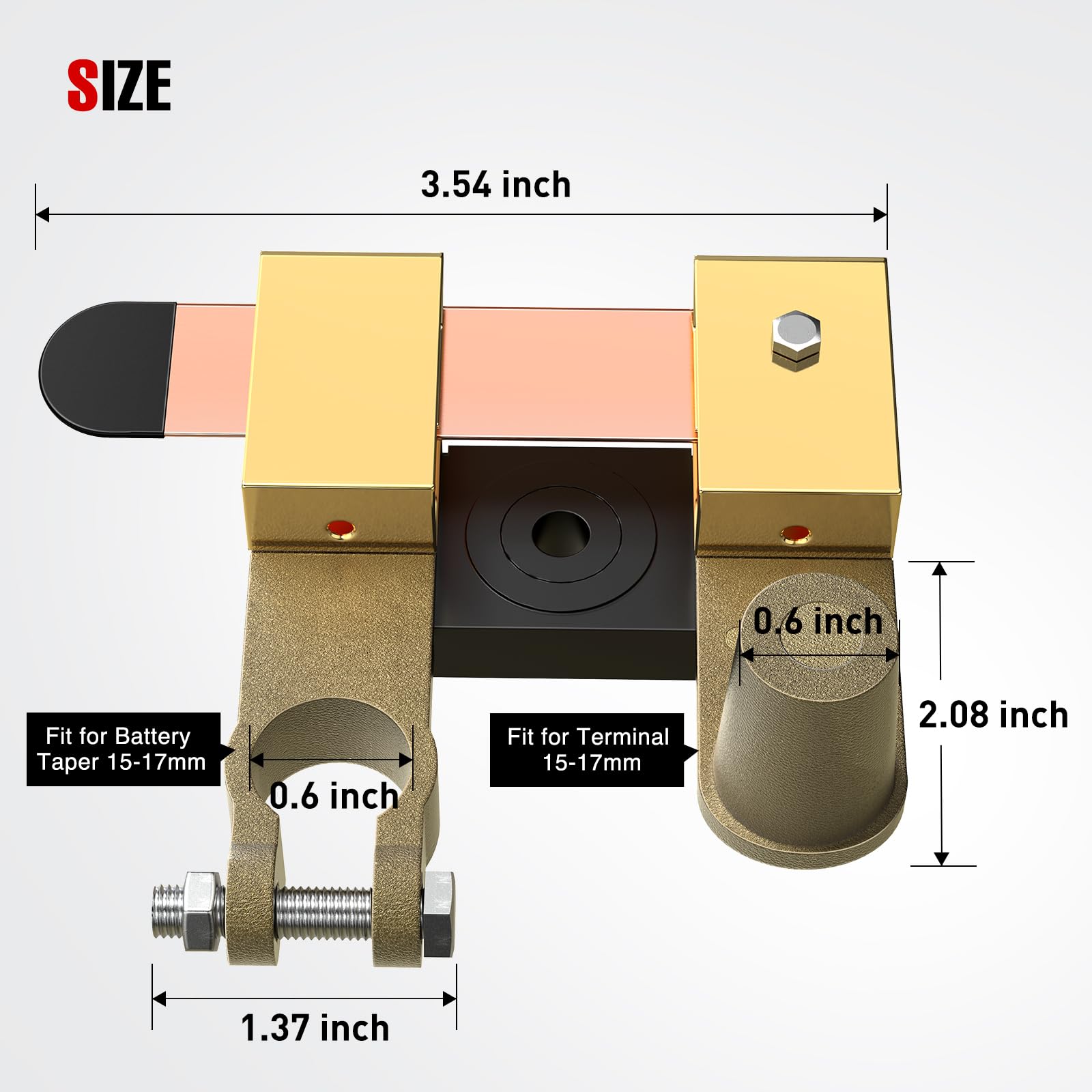 Nilight Top & Side Post Adjustable Knife Blade Master Kill Switch 12V 24V 250A Battery Negative Disconnect Shut Off Kill Power I