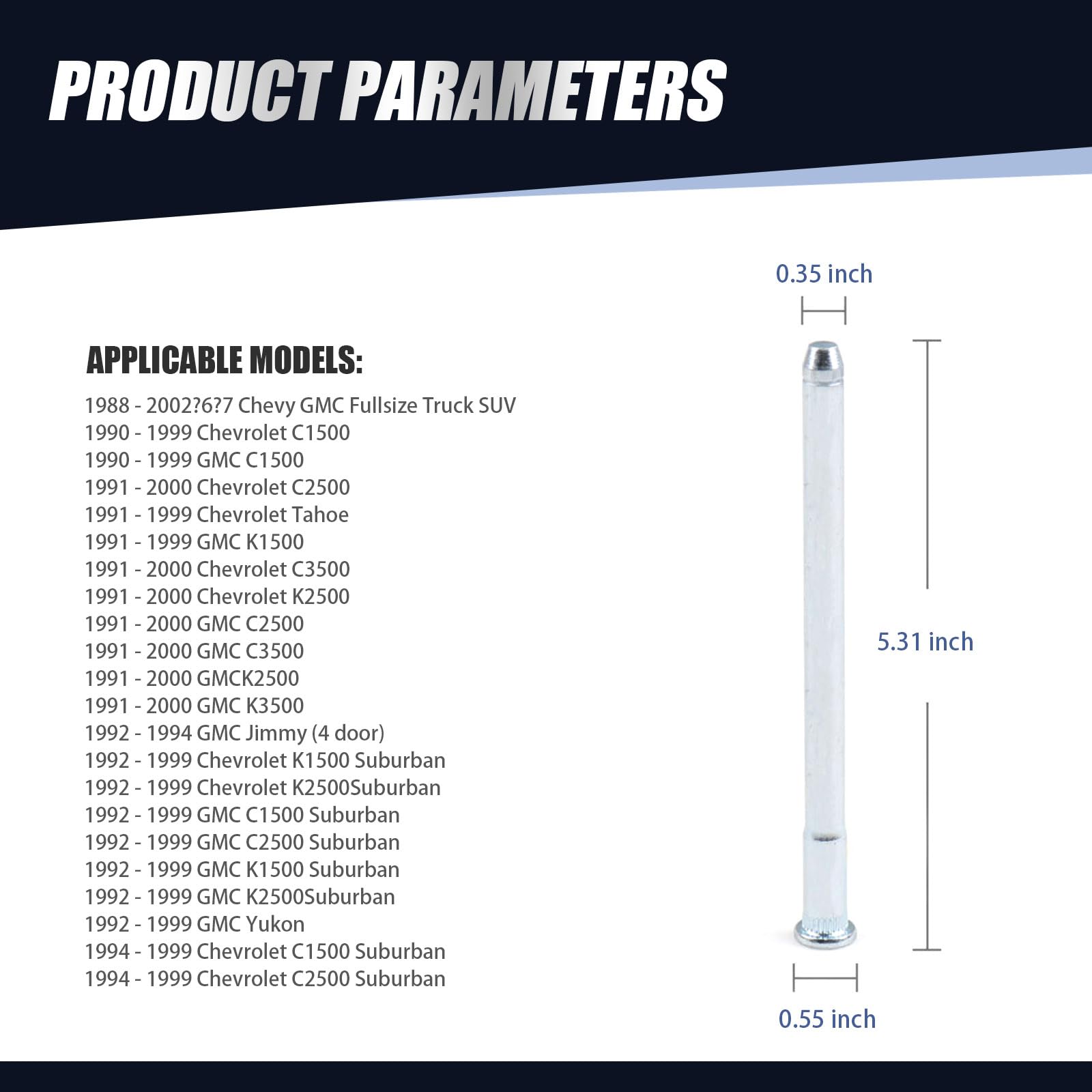 Flygun 16 PCS Car Door Hinge Pin Kit, Metal Rustproof Stabilized Door Hinge Roll Pin and Bushing Repair Kit, with E-Ring Clamp M