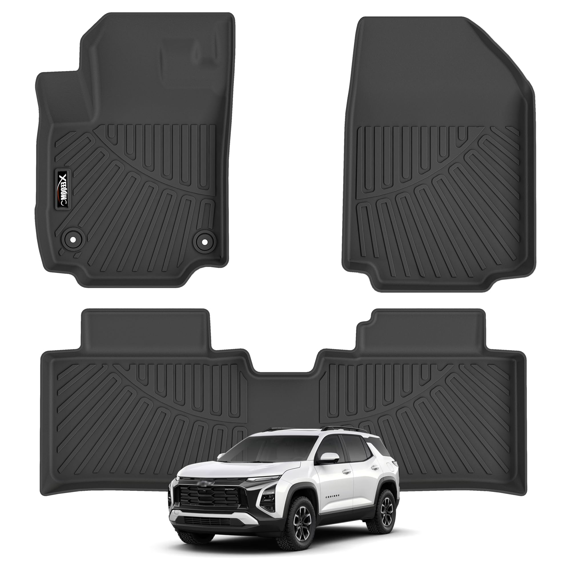 Floor Mats For 2025 Chevrolet Equinox Fuel (Not For Ev) All Weather Tpe Protection Floor Liners 1St & 2Nd Row Floor Liners For 2