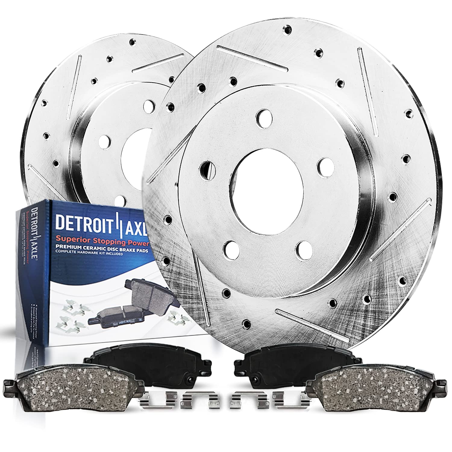 Detroit Axle - Rear Brake Kit for 2010-2019 Ford Taurus, 2011-2019 Explorer, 2009-2019 Flex, 2011-2012 Edge MKX, 2009-2012 MKS, 