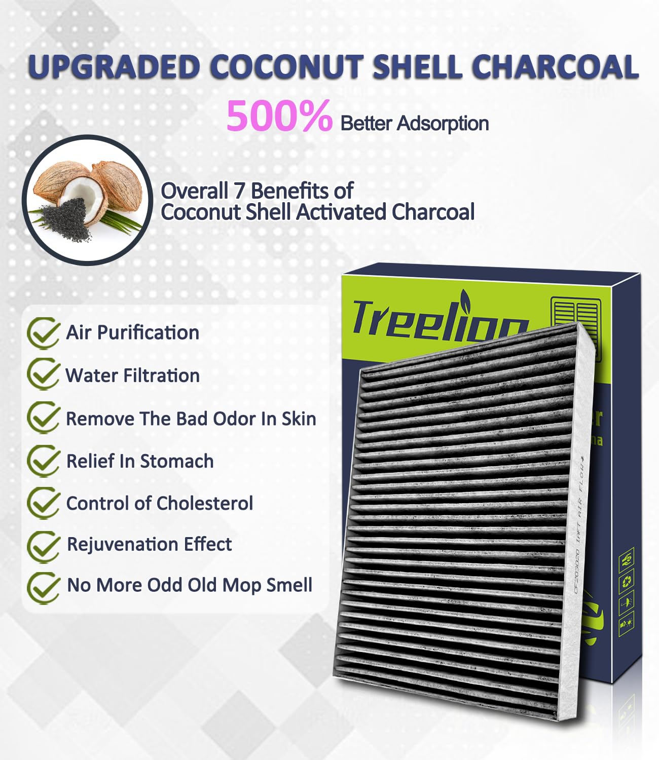 Treeligo Cf11854 Cabin Air Filter, Replacement For Rogue 2014 2015 2016 2017 2018 2019 2020 Rogue Sport 2017 2018 2019 2020 2021