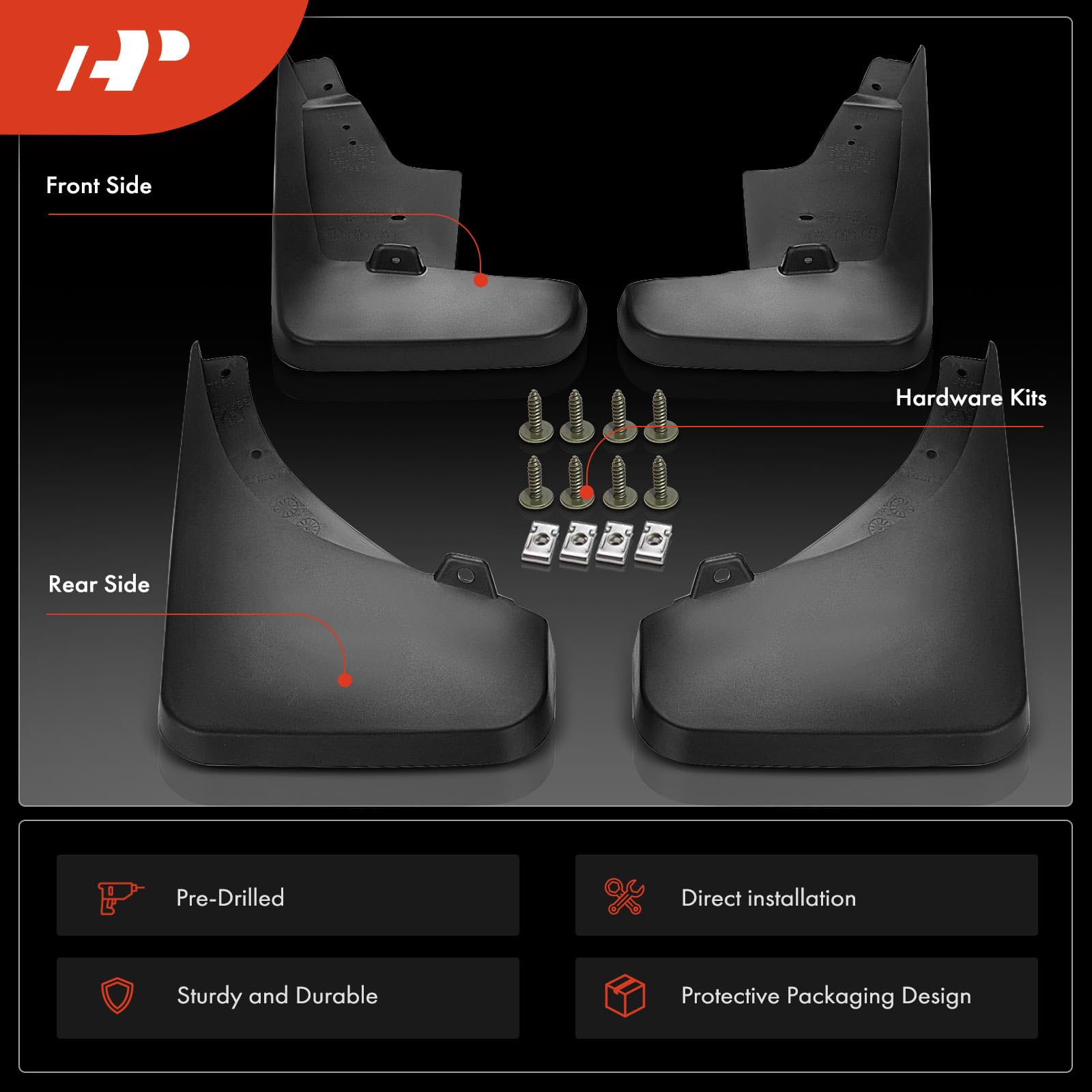 A-Premium Splash Guards Mud Flaps Mudflaps Replacement For Jeep Compass 2011-2016 Sport Utility Front And Rear 4-Pc