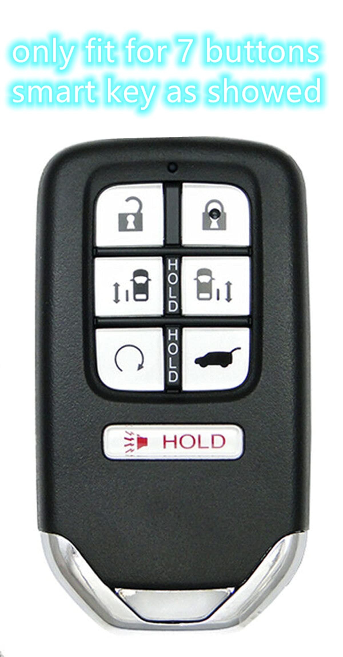 UOKEY Silicone Keyless Remote Key Fob Case Cover fit for 2024 2023 2022 2021 2020 2019 2018 Honda Odyssey Elite ex(7buttons) (2