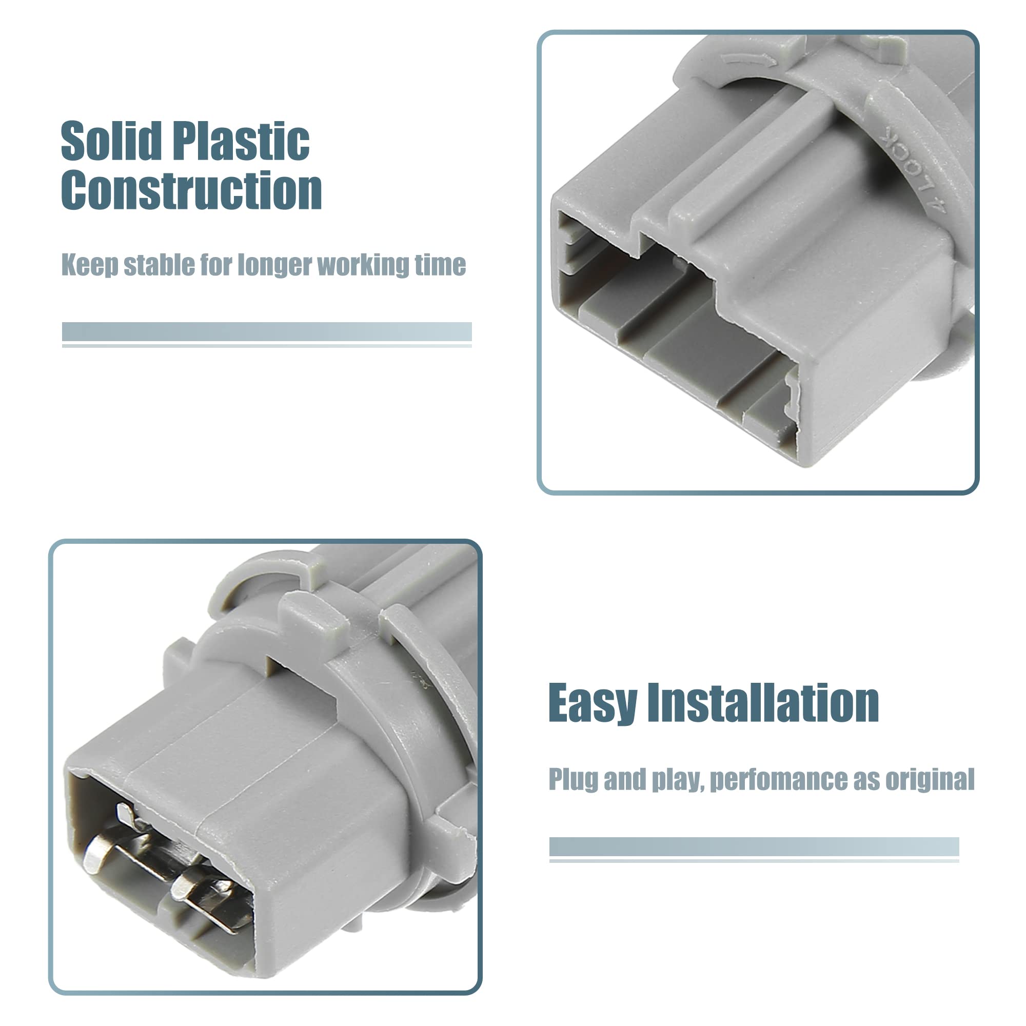 X Autohaux 2Pcs Rear Tail Light Brake Lamp Socket Turn Signal Lights Wire Harness Plug Holder 33515S50003 For Honda Accord Civic 98-15 For Honda Fit 09-13 For Acura Cl Rl Tsx T20W W Socket