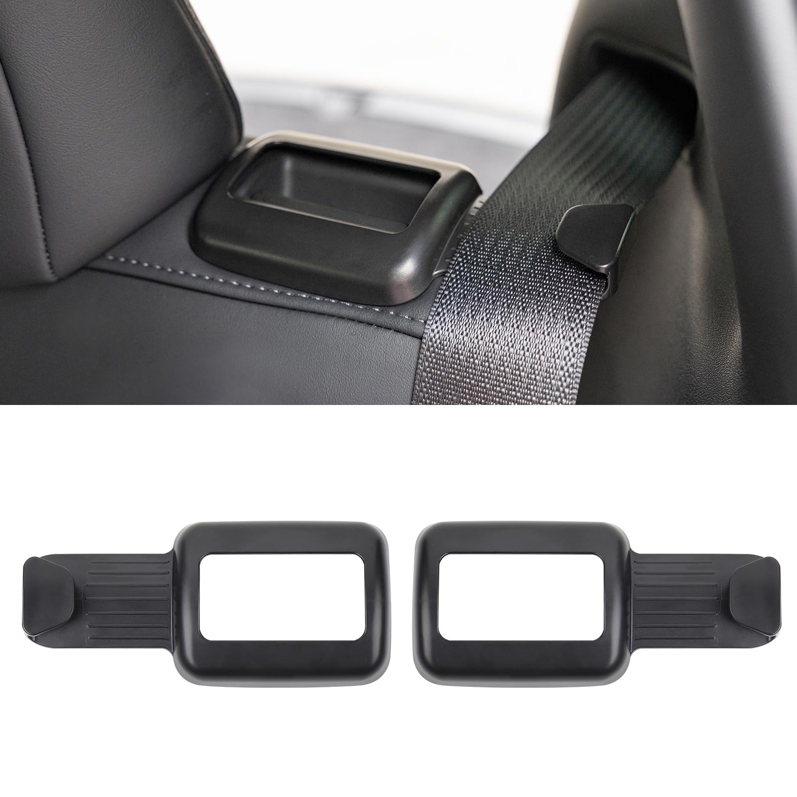 Rislobx 2 Pack Seat Belt Guide Holder for Tesla Model Y, ABS Backseat Seat Belt Organizer, Automotive Interior Accessories Compa