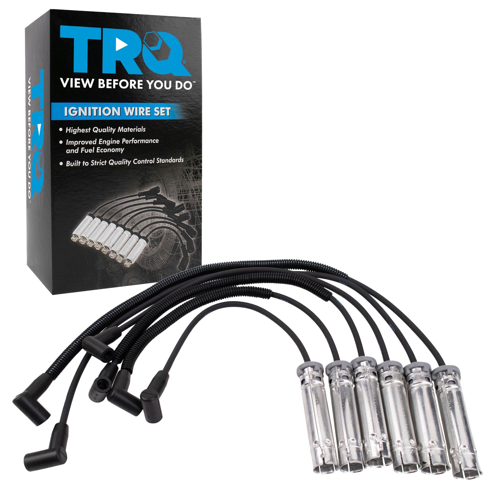 Trq Spark Plug Wire Set Compatible With 1996-2000 Chrysler 1996-2000 Dodge 1996-2000 Plymouth