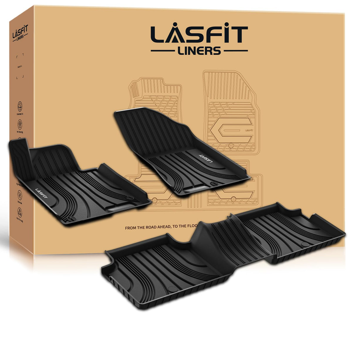 Lasfit Floor Mats Fits For Hyundai Sonata 2020-2025 (Only For Fwd, Not For Awd/Hybrid) / Kia K5 2021-2025 (Only For Fwd,Not Fit