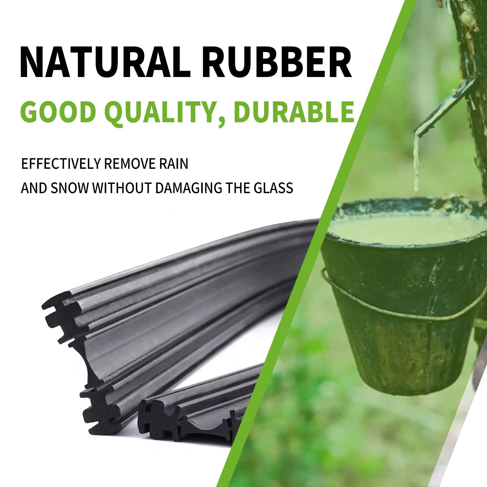 Parrati High Performance Premium All-Season Automotive Windshield Wipers With Rear Wiper Blades Replacement For 2016-2023 Toyota