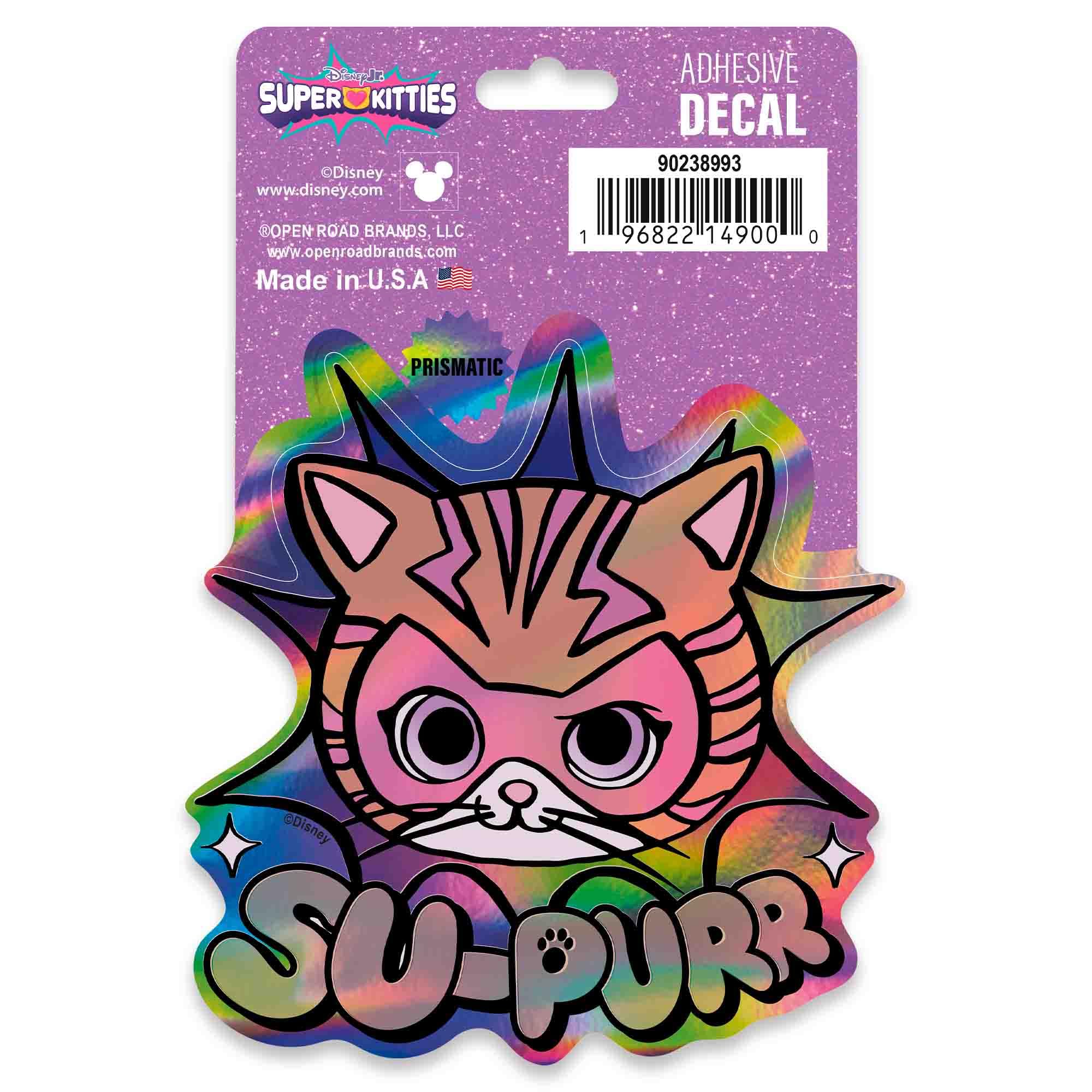 Disney Super Kitties Su-Purr Adhesive Vinyl Decal - Super Cute Ginny Sticker with Galactic Flair