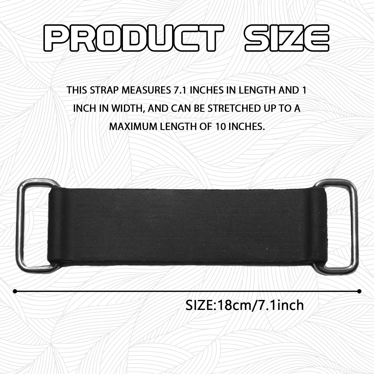 Hirificing 2PCS Rubber Band Straps Battery Box Tie Down Strap Stretchable Battery Tie Fixed Strap Holder Moped Belt with Metal B
