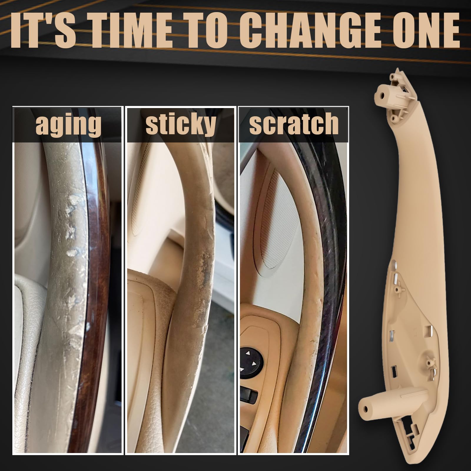 Weileite Front Left Driver Side Interior Inner Inside Door Pull Handle Grab Fit Bmw 320,328,330,335,M3 F30/F31/F34/F80 3 Series