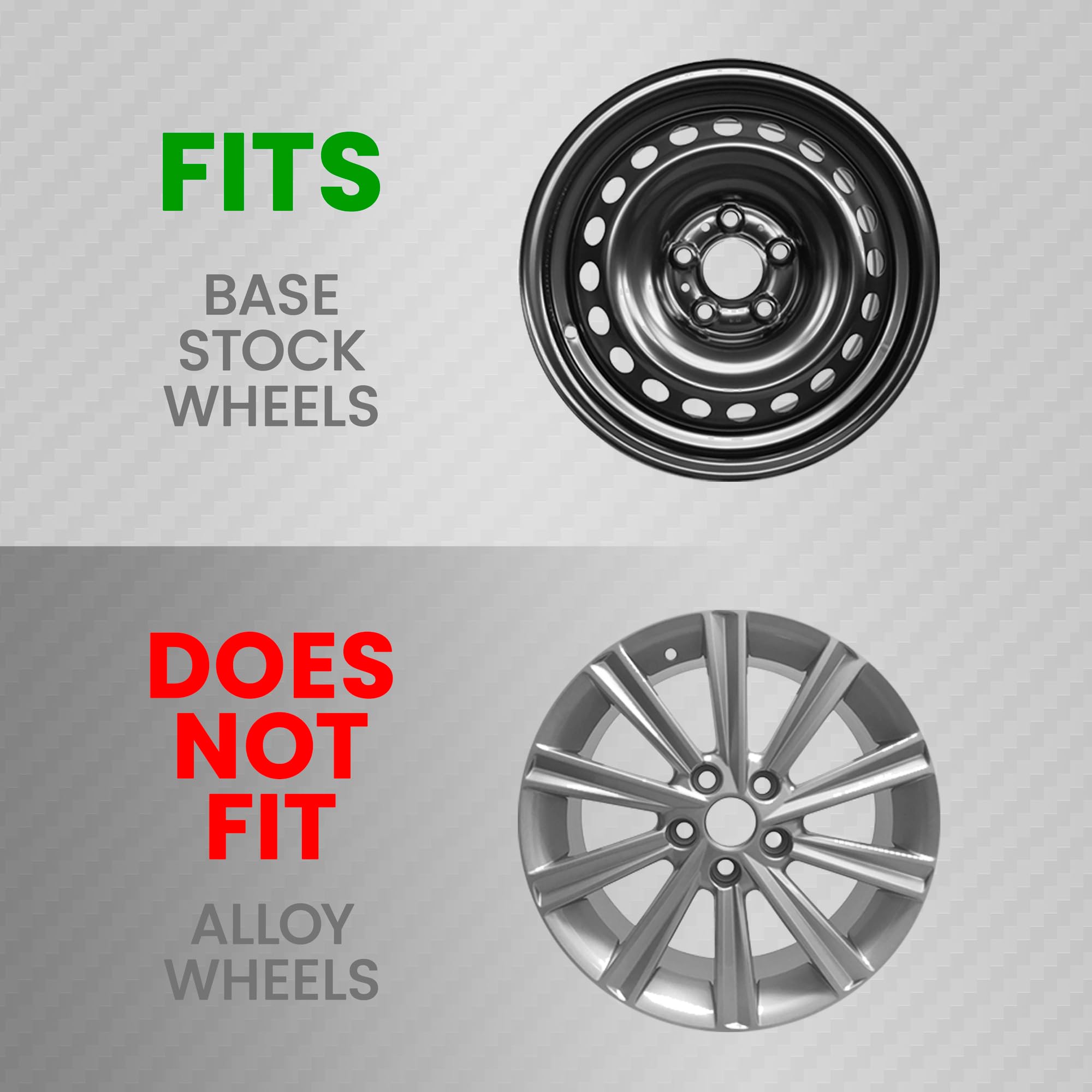 Bdk (4-Pack) Premium Black Hubcaps 16'' Wheel Rim Cover Hub Caps Oem Style Direct Replacement Snap On Car Truck Suv Van - 16 Inc