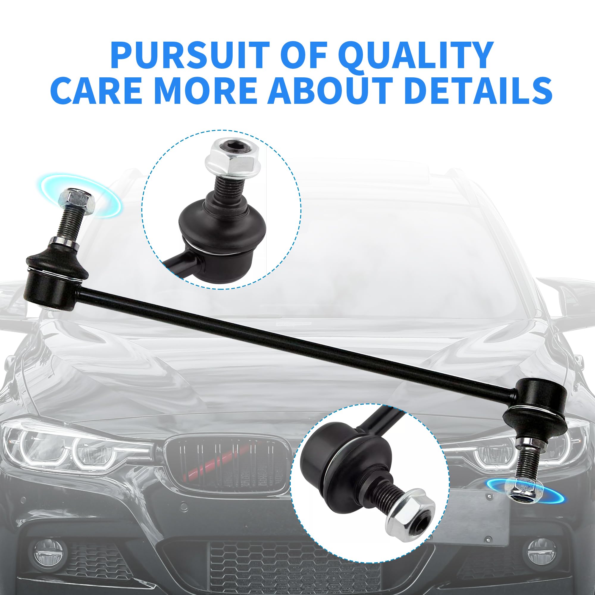 Rockplanet Sway Bar Link Front, Automotive Replacement Sway Bar Link Kits Compatible with Saturn Vue, Chevy Captiva Equinox, Suz