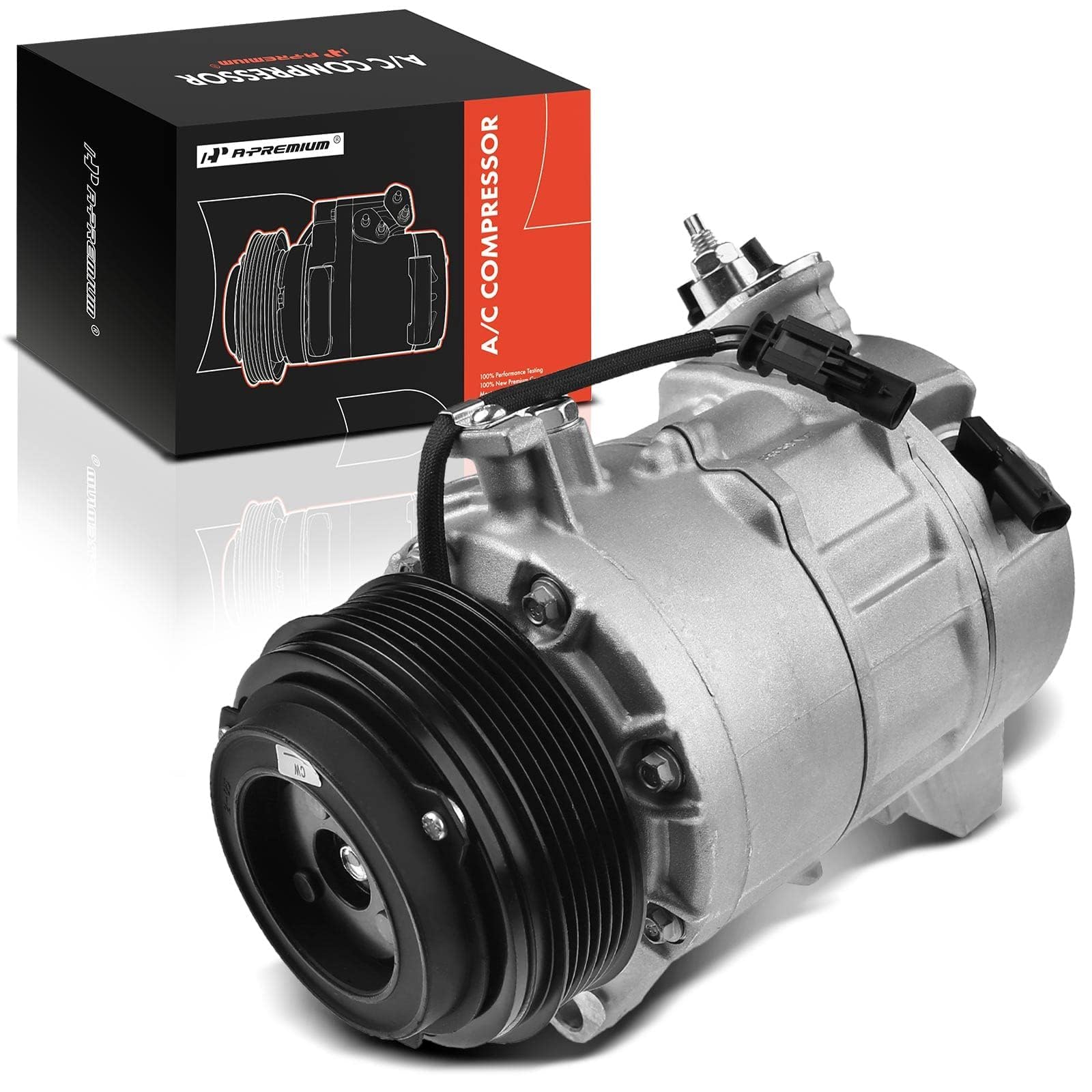 A-Premium Air Conditioner AC Compressor with Clutch - Compatible with Chevrolet Traverse & Buick Enclave 2013-2020, GMC Acadia 3
