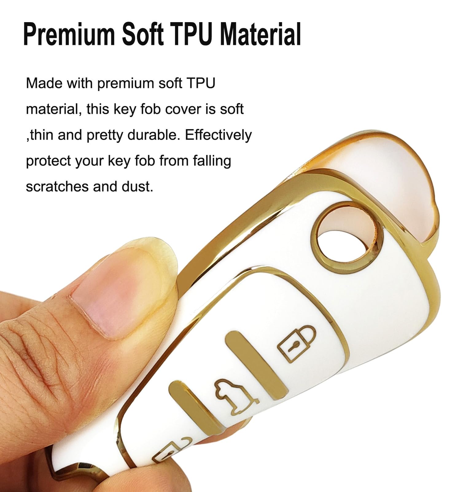 Arruweer Key Fob Cover For Kia Soft Tpu Key Fob Case Holder Protector Compatiable With 2010-2013 Kia Soul 2012-2014 Kia Rio Spor