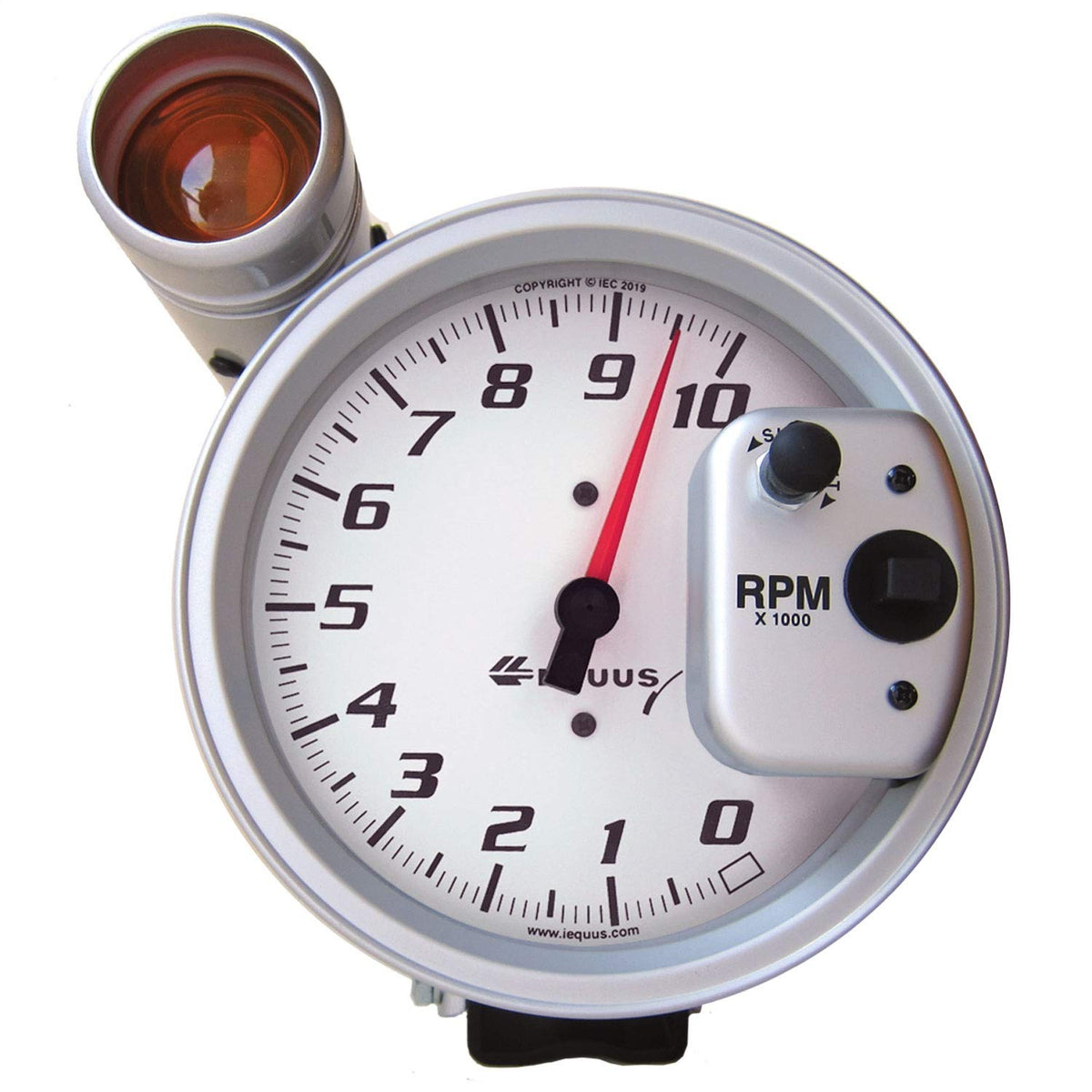 Equus E5080 5&quot; Tachometer 10K RPM White Dial & Shift Light