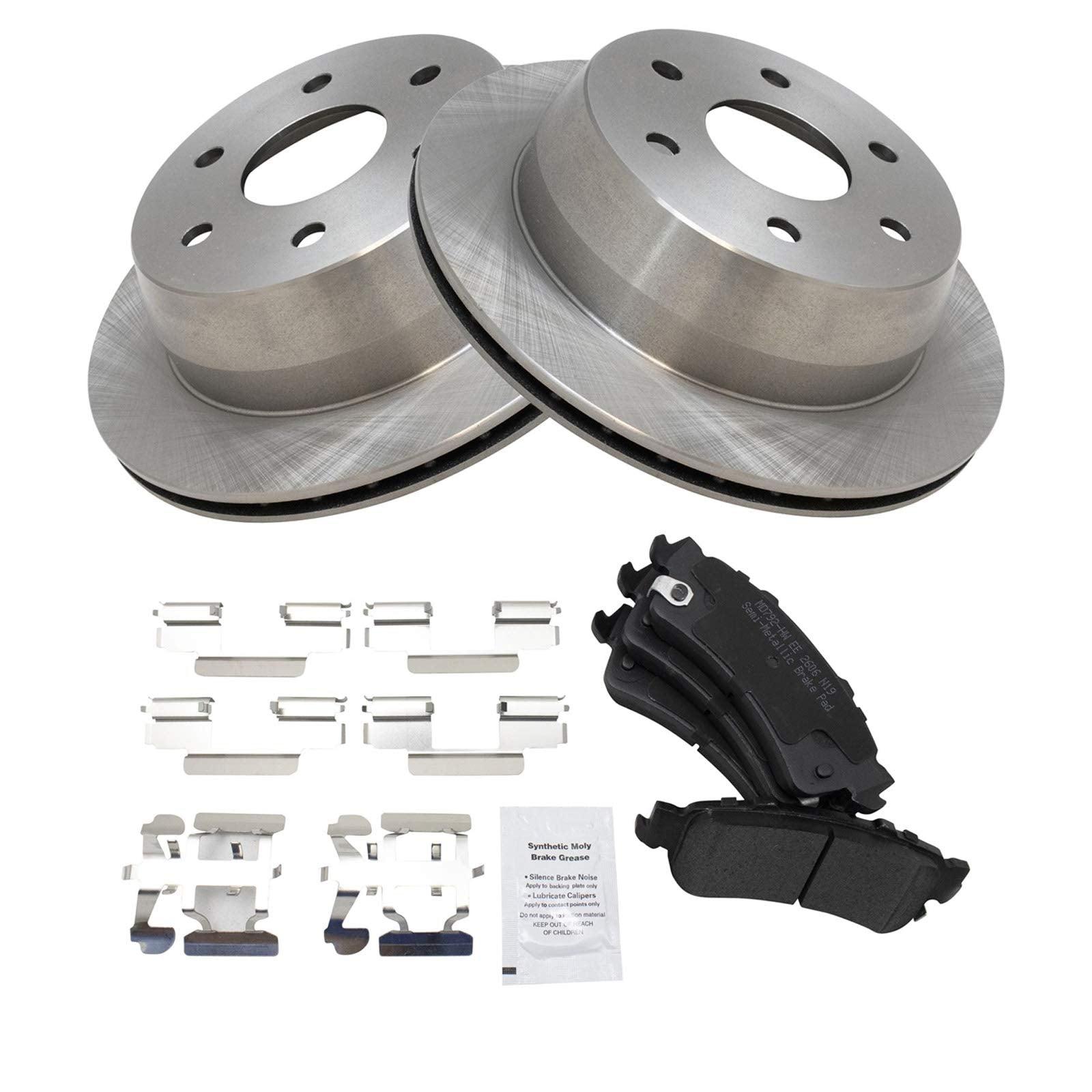 Trq Rear Premium Posi Metallic Brake Pad & Rotor Kit For Chevy Gmc Cadillac