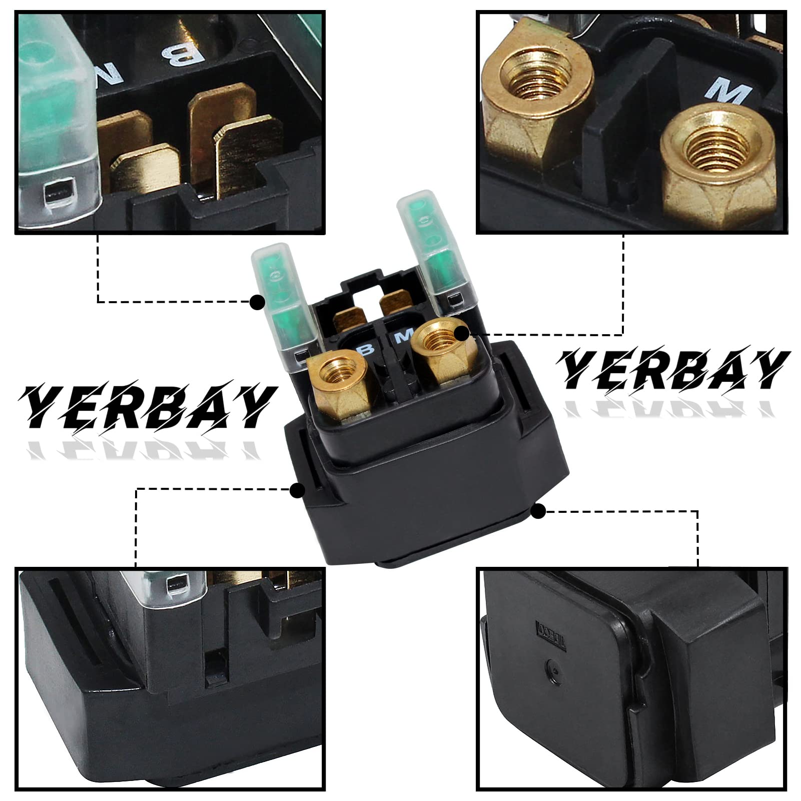 Starter Solenoid Relay For Yamaha Rhino 660 Yxr660 2004 2005 2006 Atv/Rhino 450 Yxr450 2006