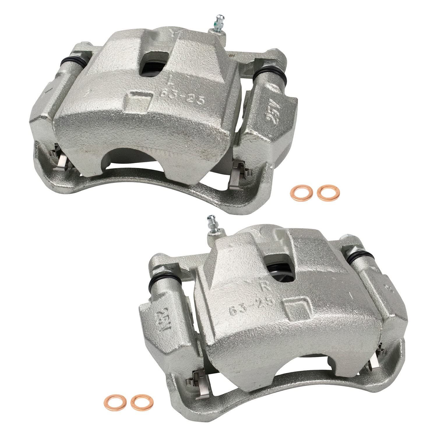 Trq Front Brake Caliper Set Driver & Passenger Side Compatible With 2006-2018 Toyota Rav4