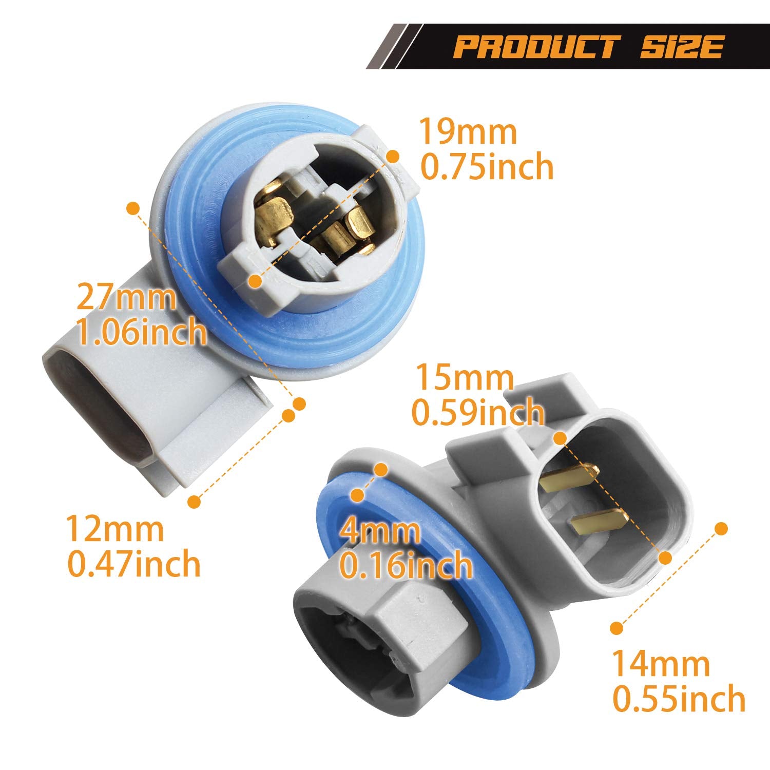 Ndrush License Plate Light Sockets Wiring Harness Plug Connectors Replacement Compatible With 2003-2018 Dodge Ram 1500 2500 3500