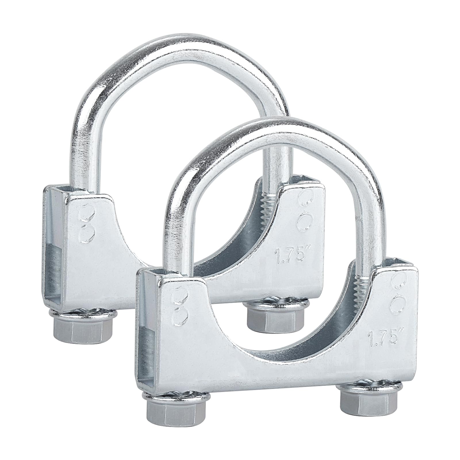 Lcgp 1.75'' Heavy Duty U Bolt Clamps Saddle Type Anti-Corrosion 2 Pack Muffler Clamps