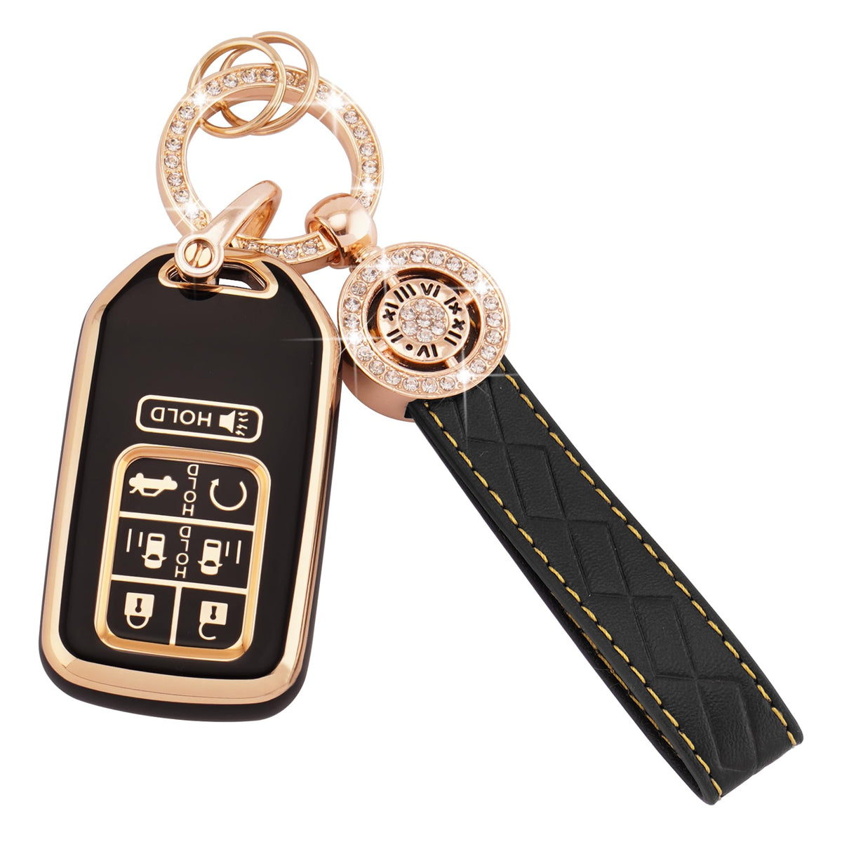 EKALA for Honda Odyssey Key Fob Cover, 7 Buttons Soft TPU Keys Shells Compatible with 2018-2024 Honda Odyssey Key Fob Case(RP-Ho