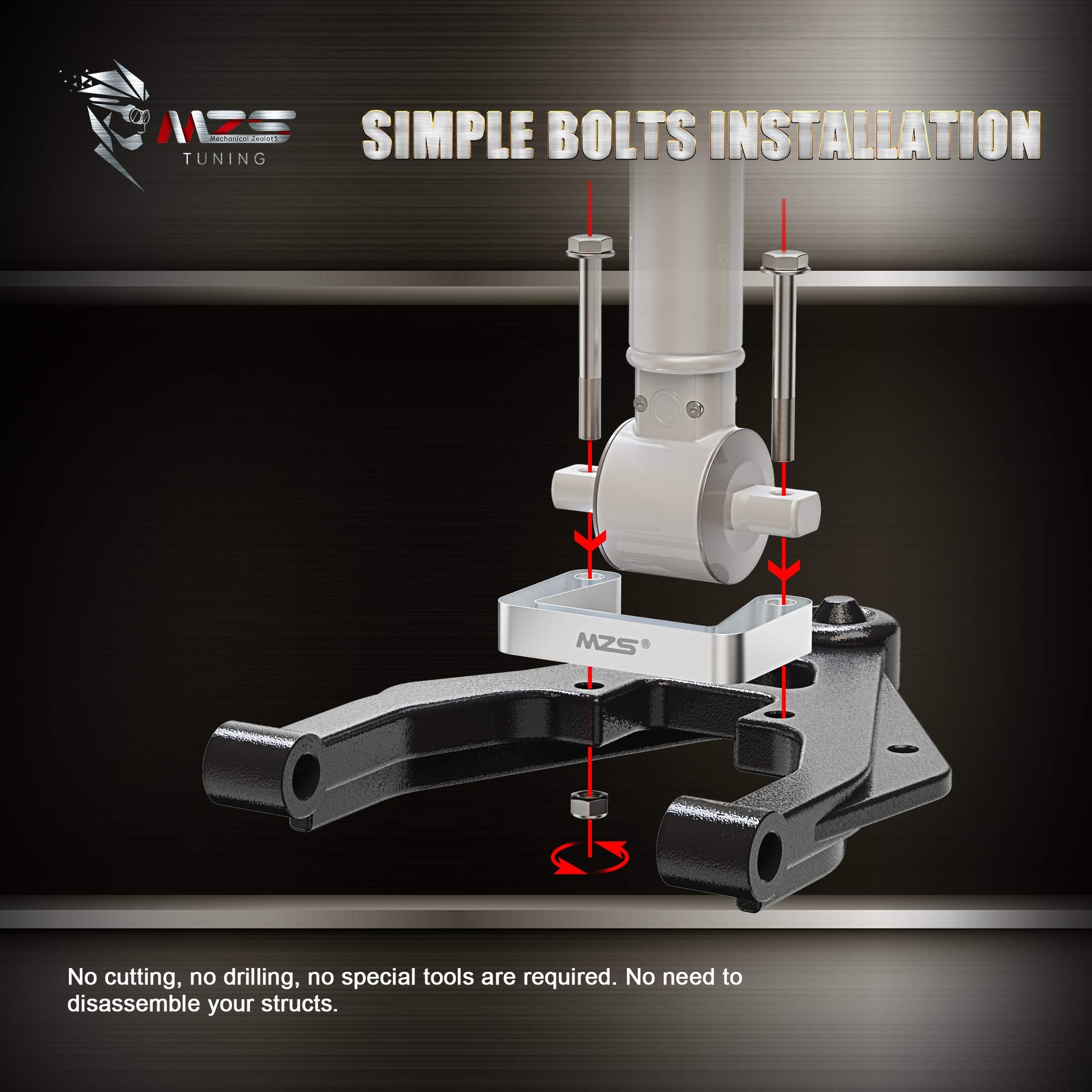 Mzs 2.5'' Front Leveling Kit Compatible With 2007-2025 Tahoe Silverado/Sierra/Avalanche/Suburban 1500 Yukon Xl 2Wd 4Wd