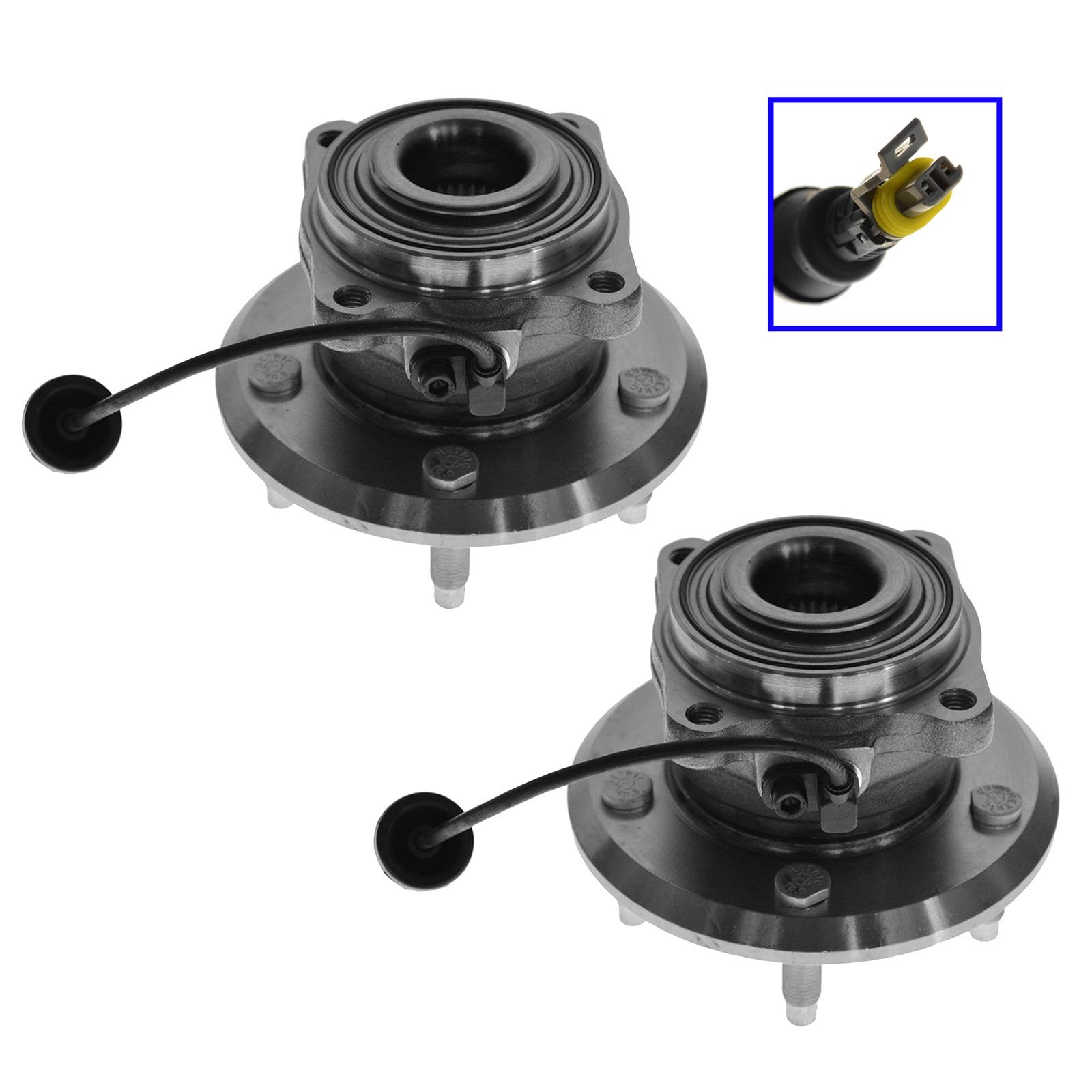Trq Rear Wheel Hub Bearings Assembly Set Compatible With 2012-2015 Chevrolet Captiva Sport 2007-2009 Equinox Pontiac Torrent 200