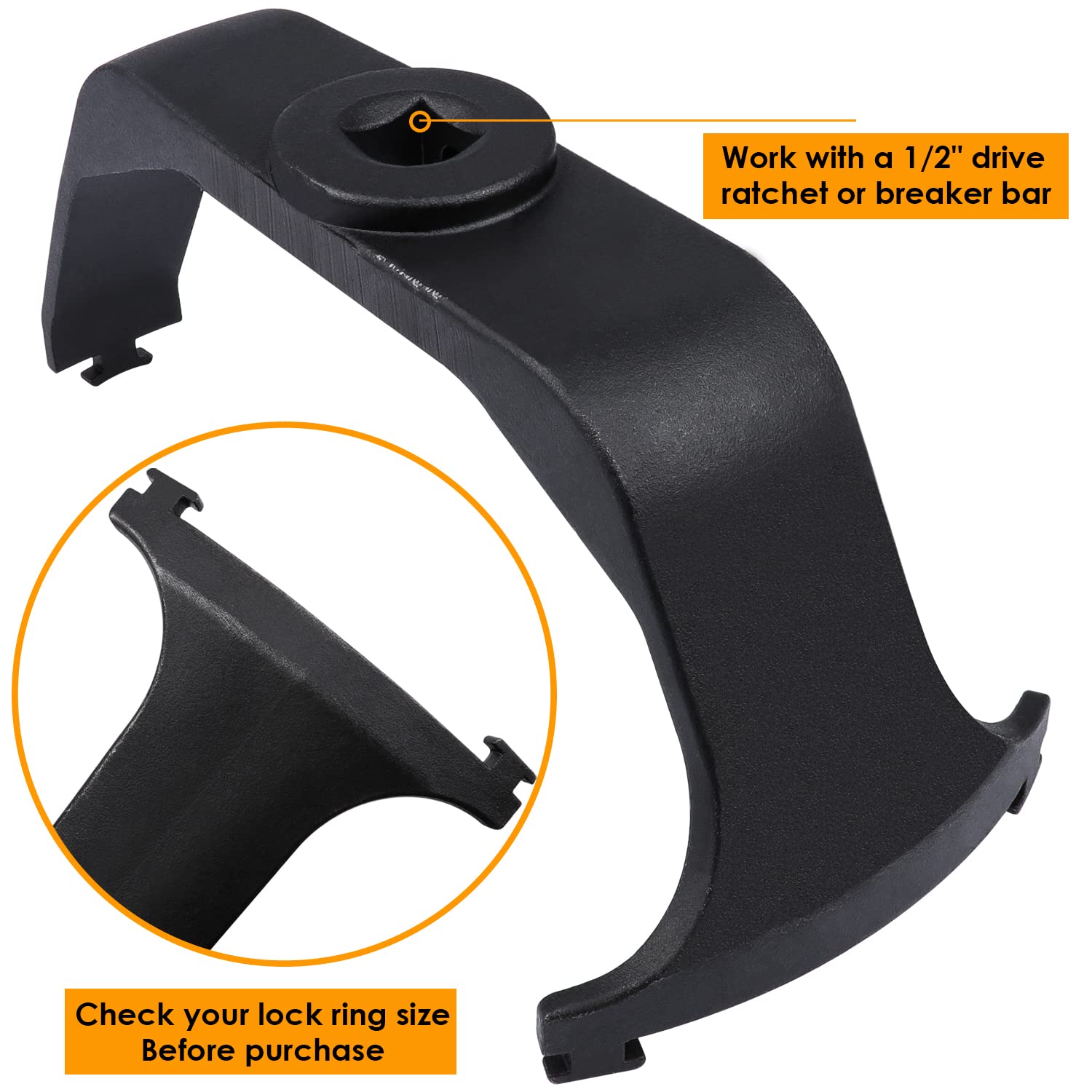 6599 Fuel Tank Ring Tool Fuel Pump Senders Removal Install Tools for Chrsyler Dodge Ford GM Nissan Hyundai Sante Fe Jeep Wrangle