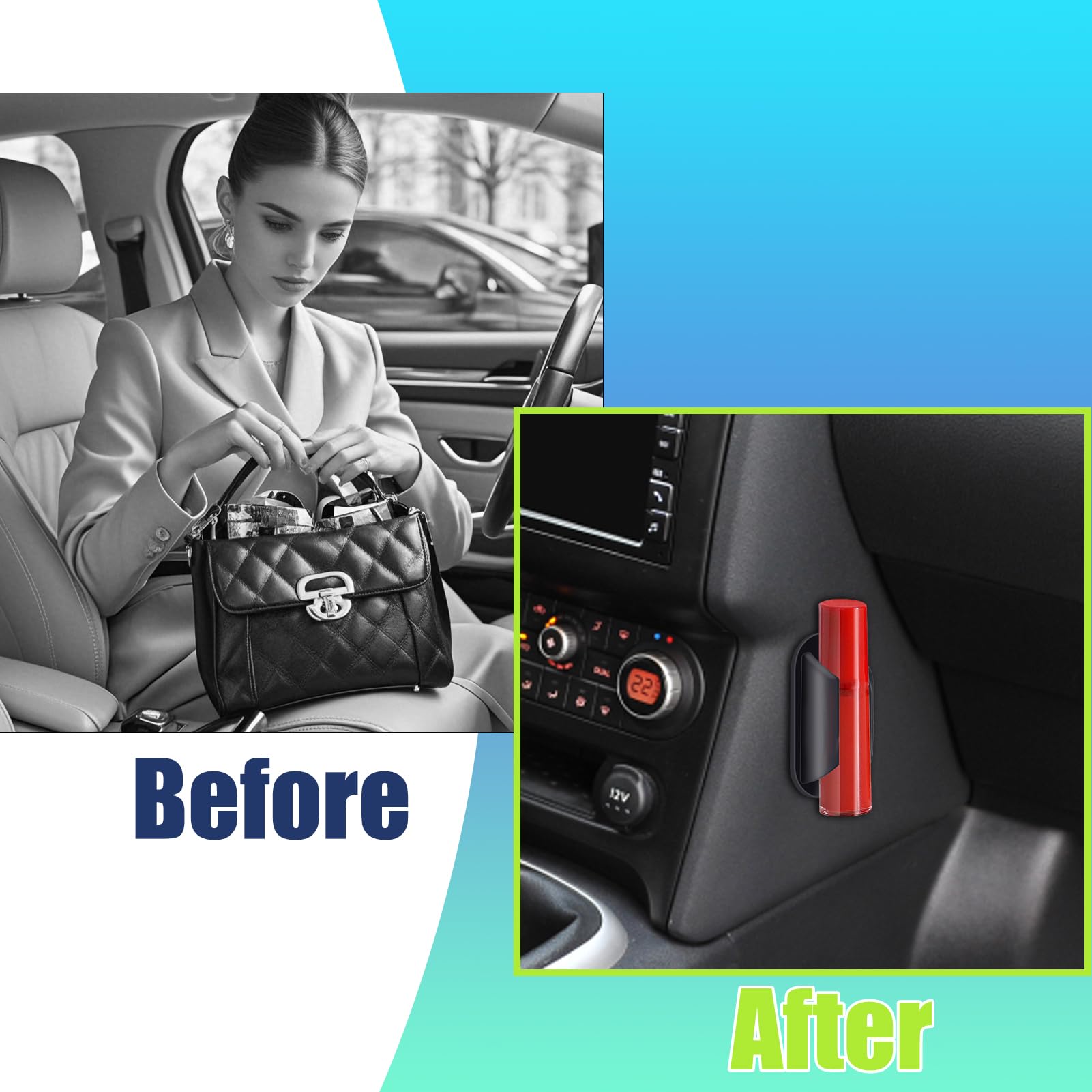 Vodolo Car Lip Balm Holder No Melt,2Pcs Silicone Holder For Chapstick,Fun Aesthetic Car Accessories For Women Interior,Car Holde