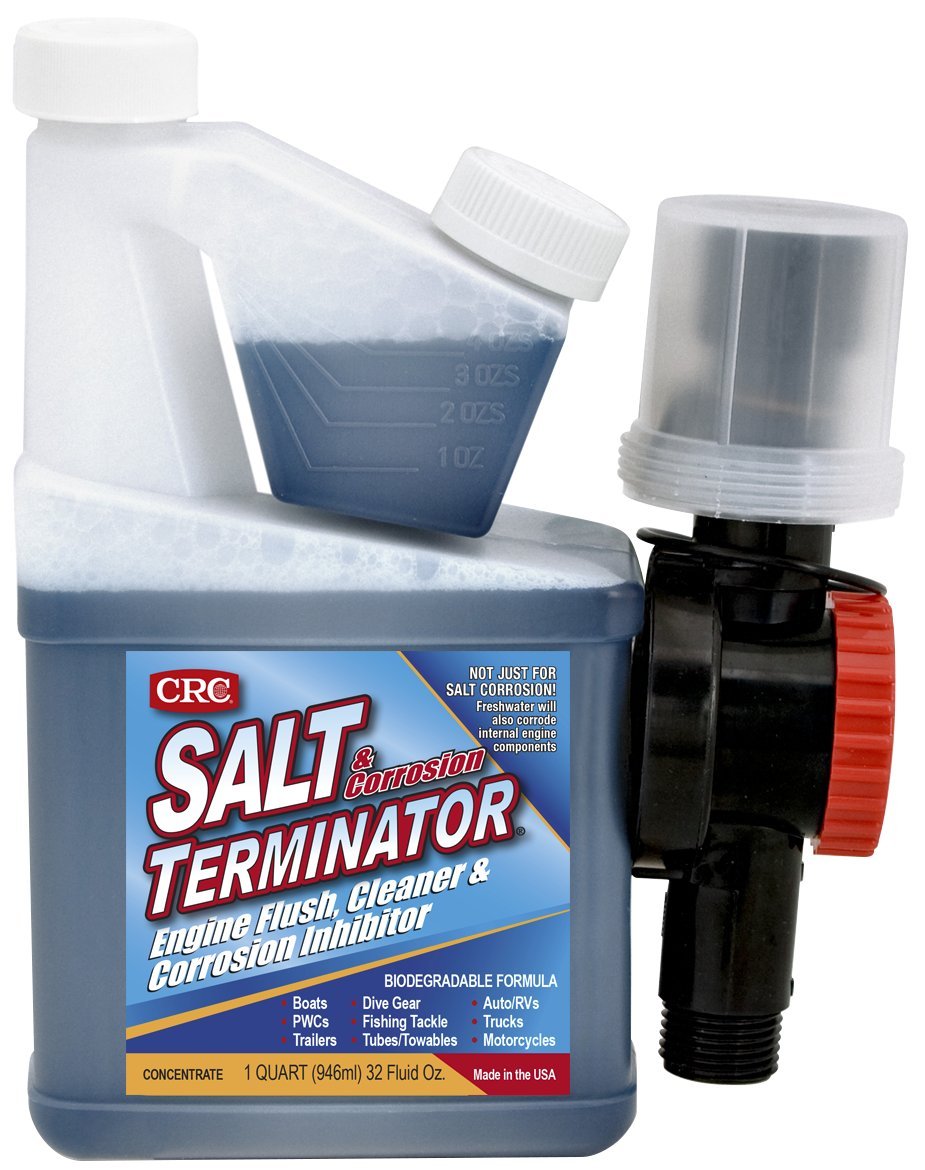 Crc (Sx32M-6Pk) Salt Terminator Engine Flush, Cleaner And Corrosion Inhibitor With Mixer - 32 Fl. Oz., (Pack Of 6)