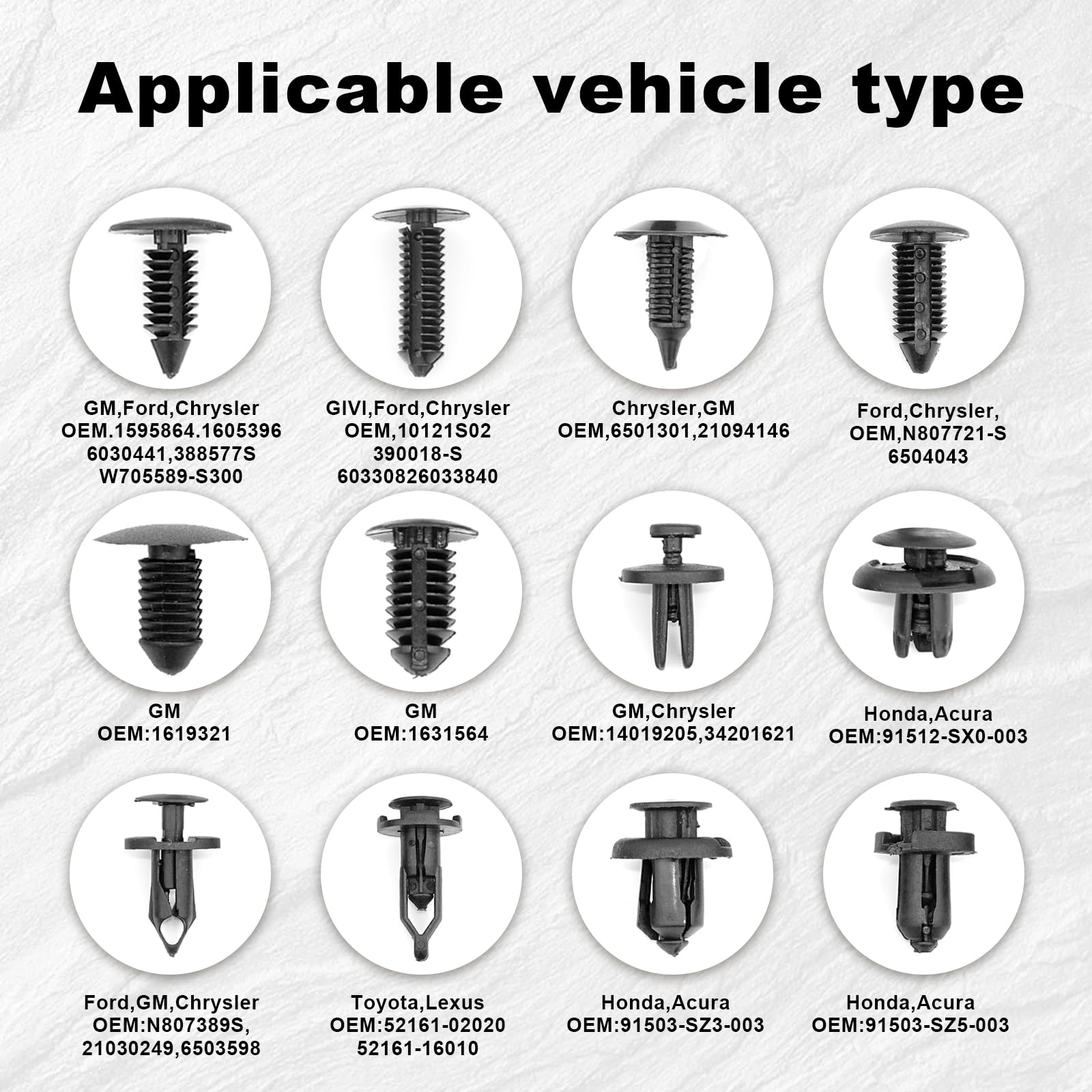 240pcs Car Plastic Push Pin Rivet Fasteners, Car Retainer Clips Plastic Fasteners Kit with Remover Tool, Assortment Universal Re