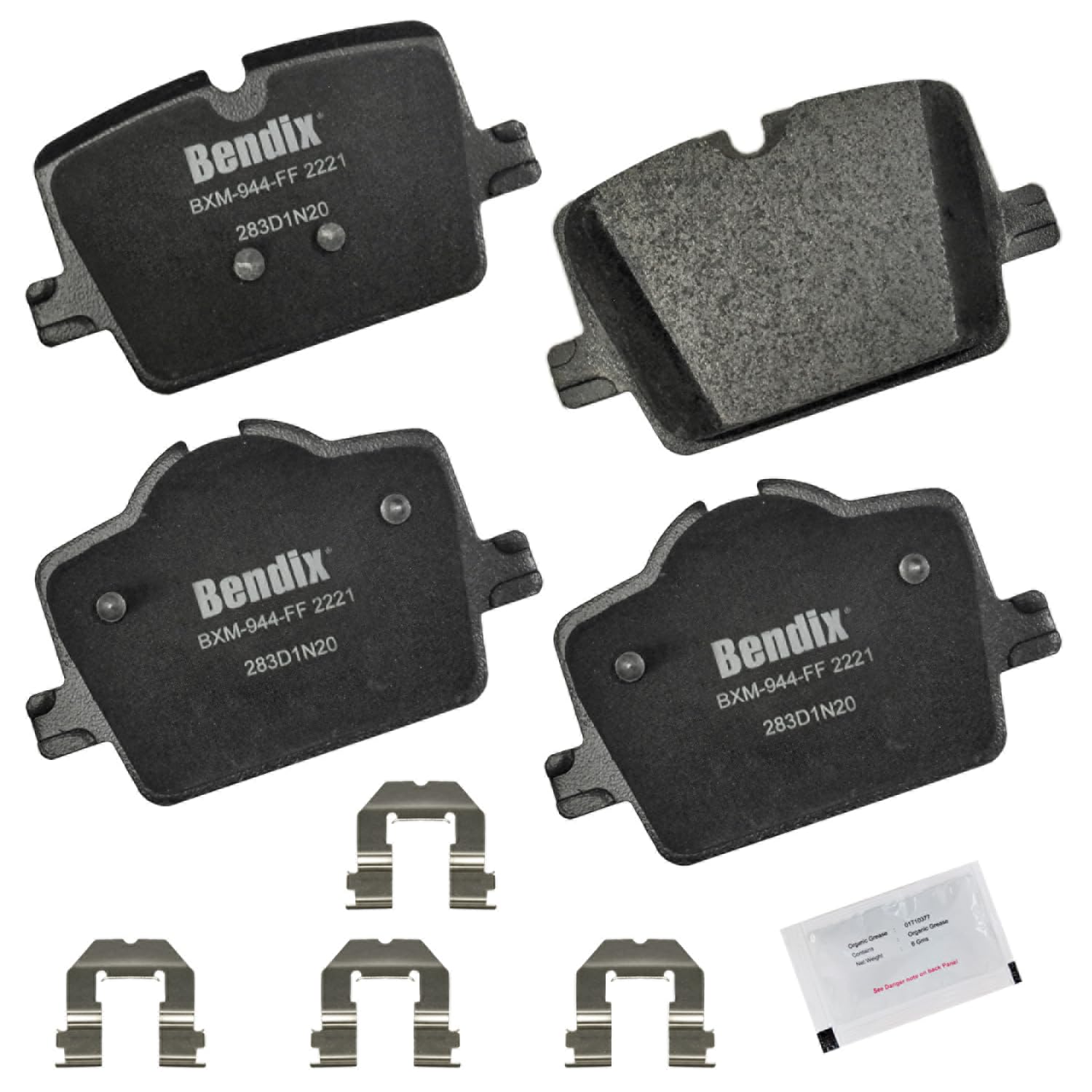 Bendix Priority1 Cfm2221 Semi-Metallic Rear Brake Pads For Select Models Bmw 230I,330E,330I,430I,Xdrive,Gran Coupe,I4,Z4,Toyota 