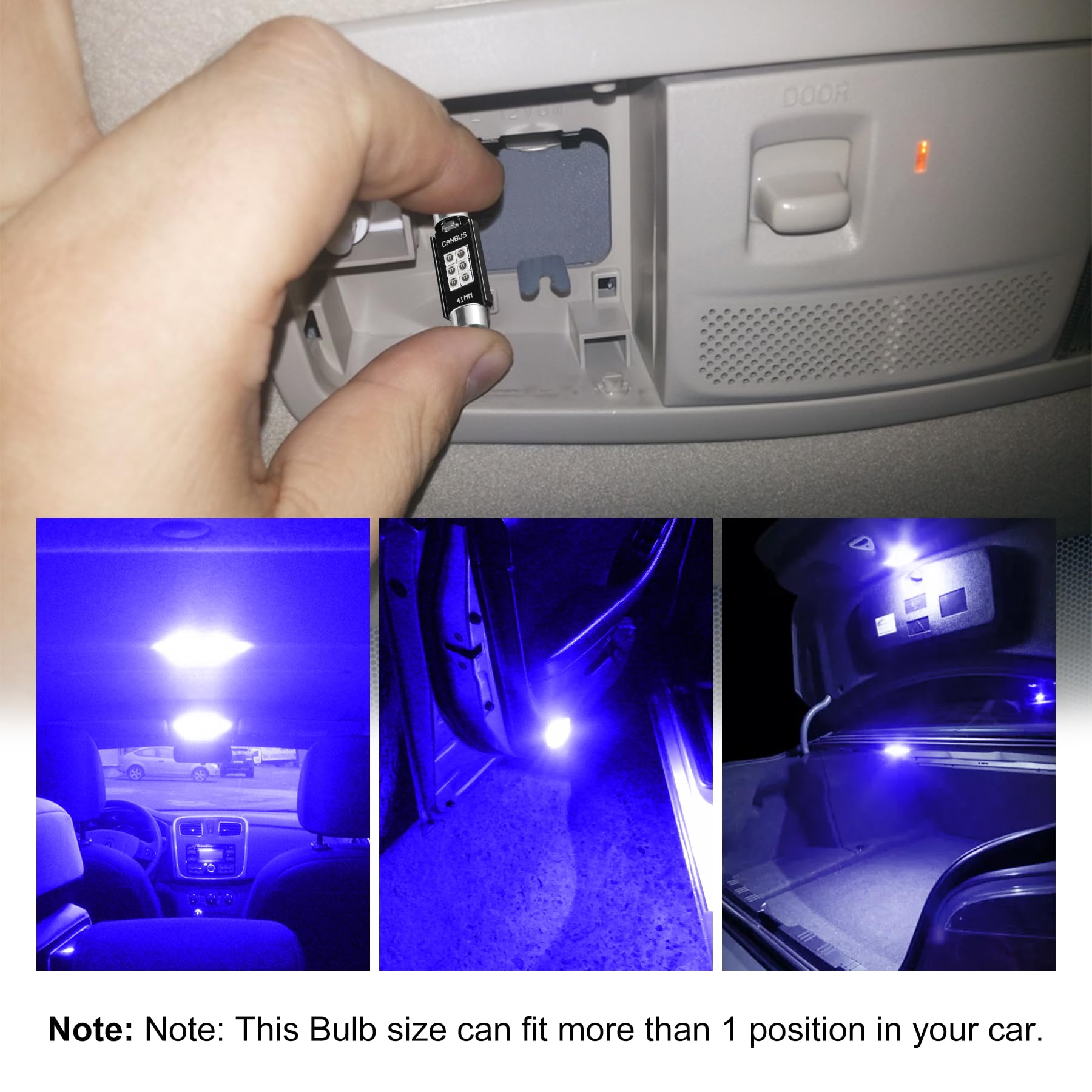 Ibrightstar 41Mm 211-2 212-2 578 194 168 T15 Led Bulbs 3030 Chipset Error Free For Car Truck Interiors Dome Map Door Courtesy License Plate Lights Pack Of 10, Blue