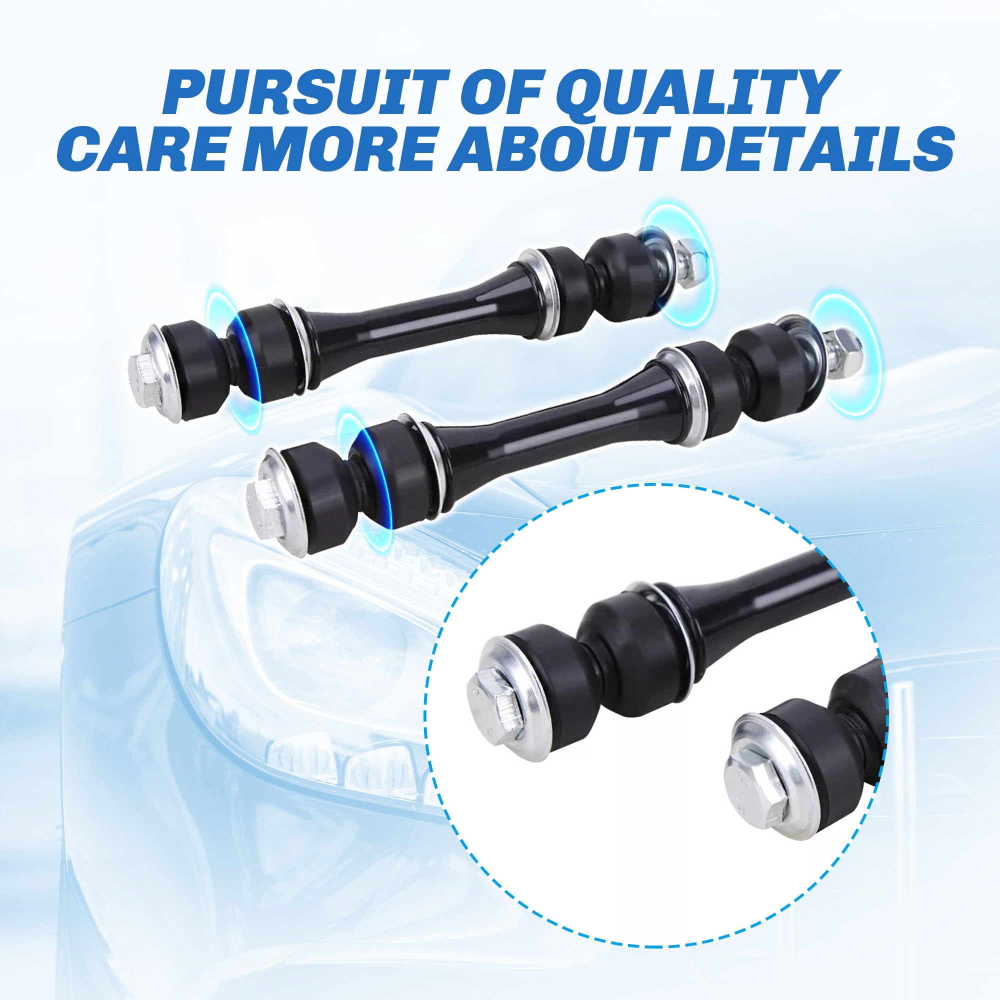 Rockplanet Stabilizer Front Sway Bar End Links Compatible with Chevy Silverado Suburban Cadillac Escalade GMC Sierra Yukon XL 15