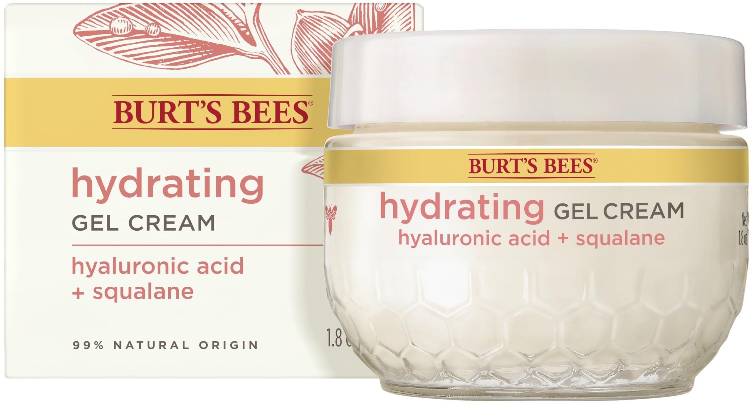 Burts Bees Truly Glowing Replenishing Gel Cream  Moisturizer with Hydrate and Glow Complex for Normal and Combination Skin  1.8 Fluid Ounces-New